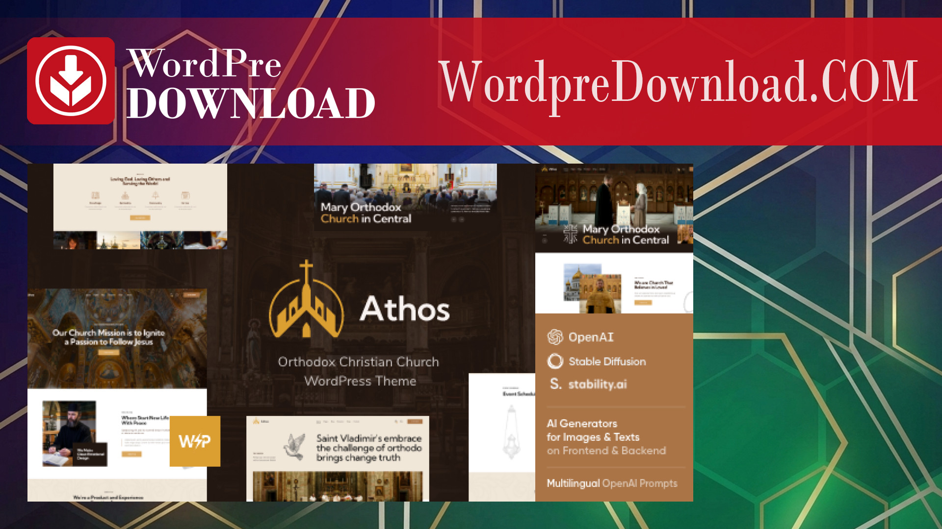 Athos – Orthodox Christian Church WordPress Theme – WordpreDownload.COM