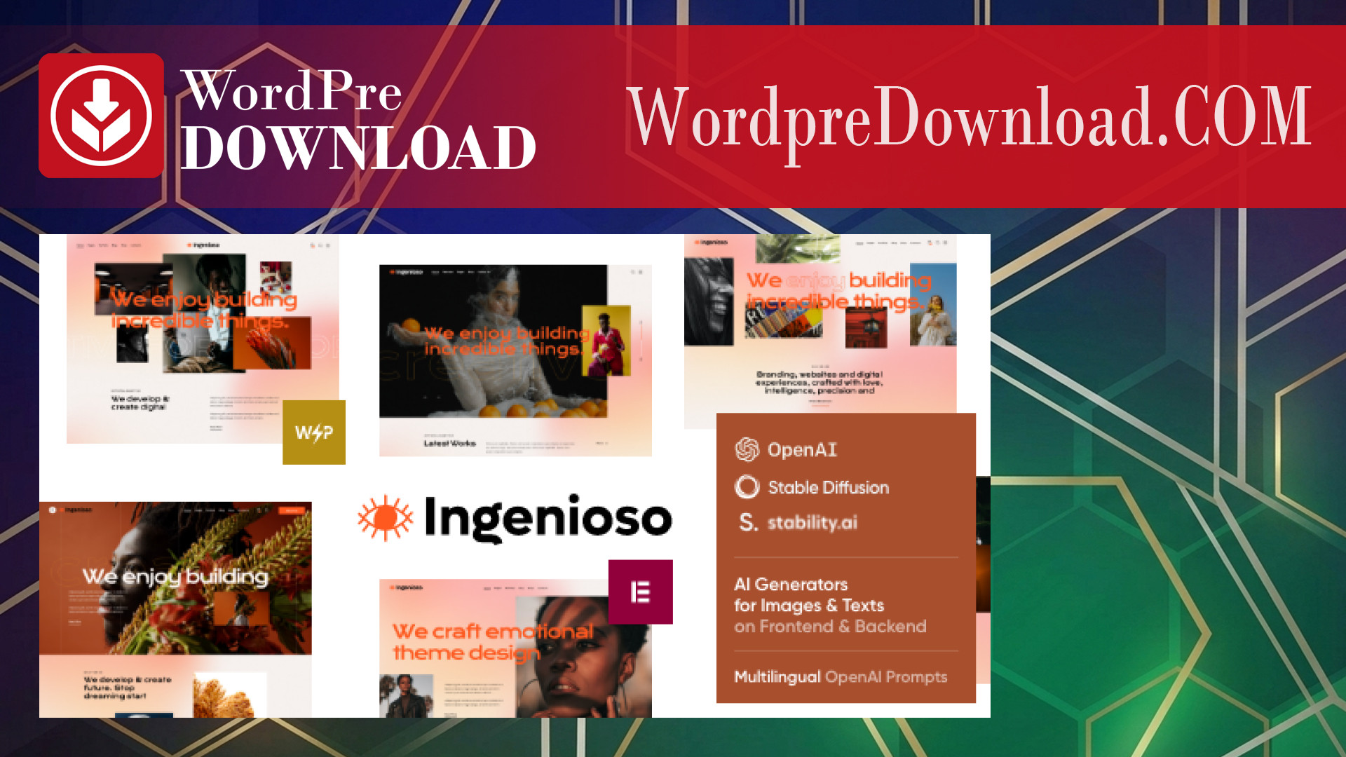 Ingenioso – Creative Agency WordPress Theme – WordpreDownload.COM