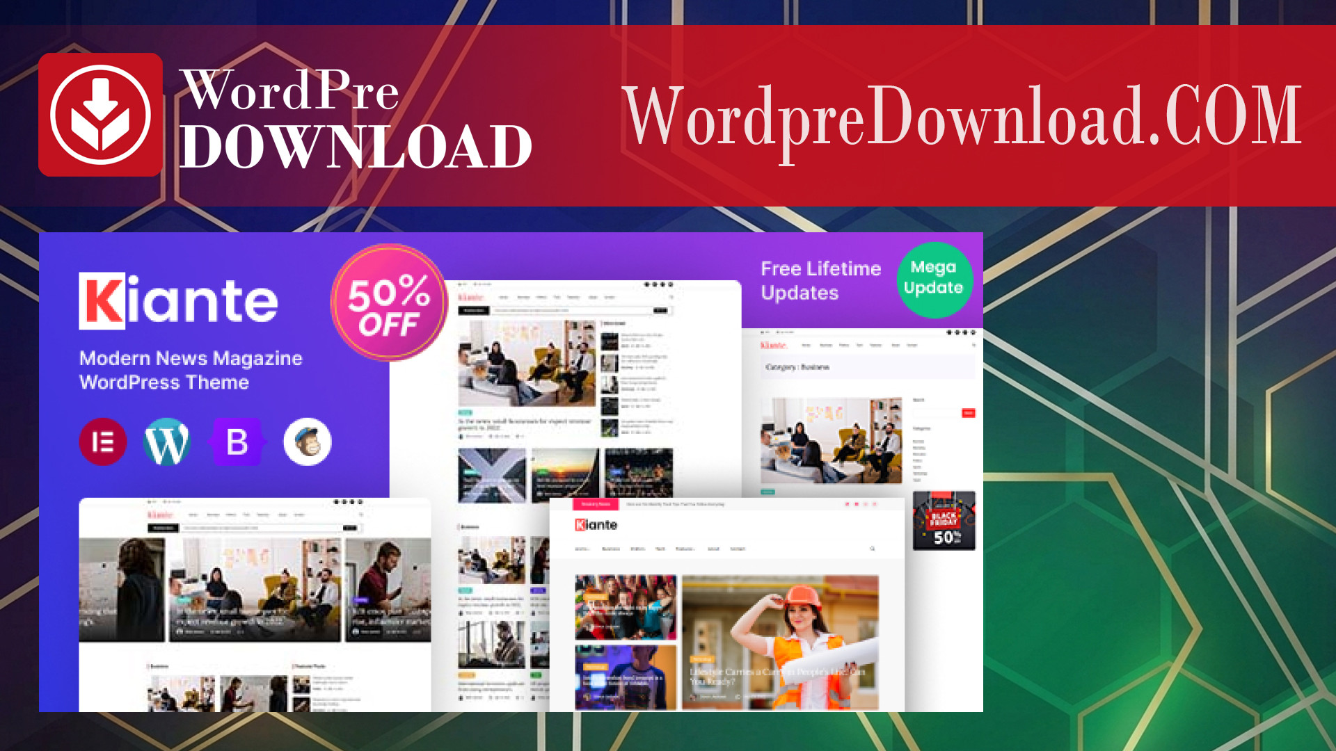 Kiante – Newspaper Magazine Blog Multi-Purpose Elementor WordPress Theme – WordpreDownload.COM
