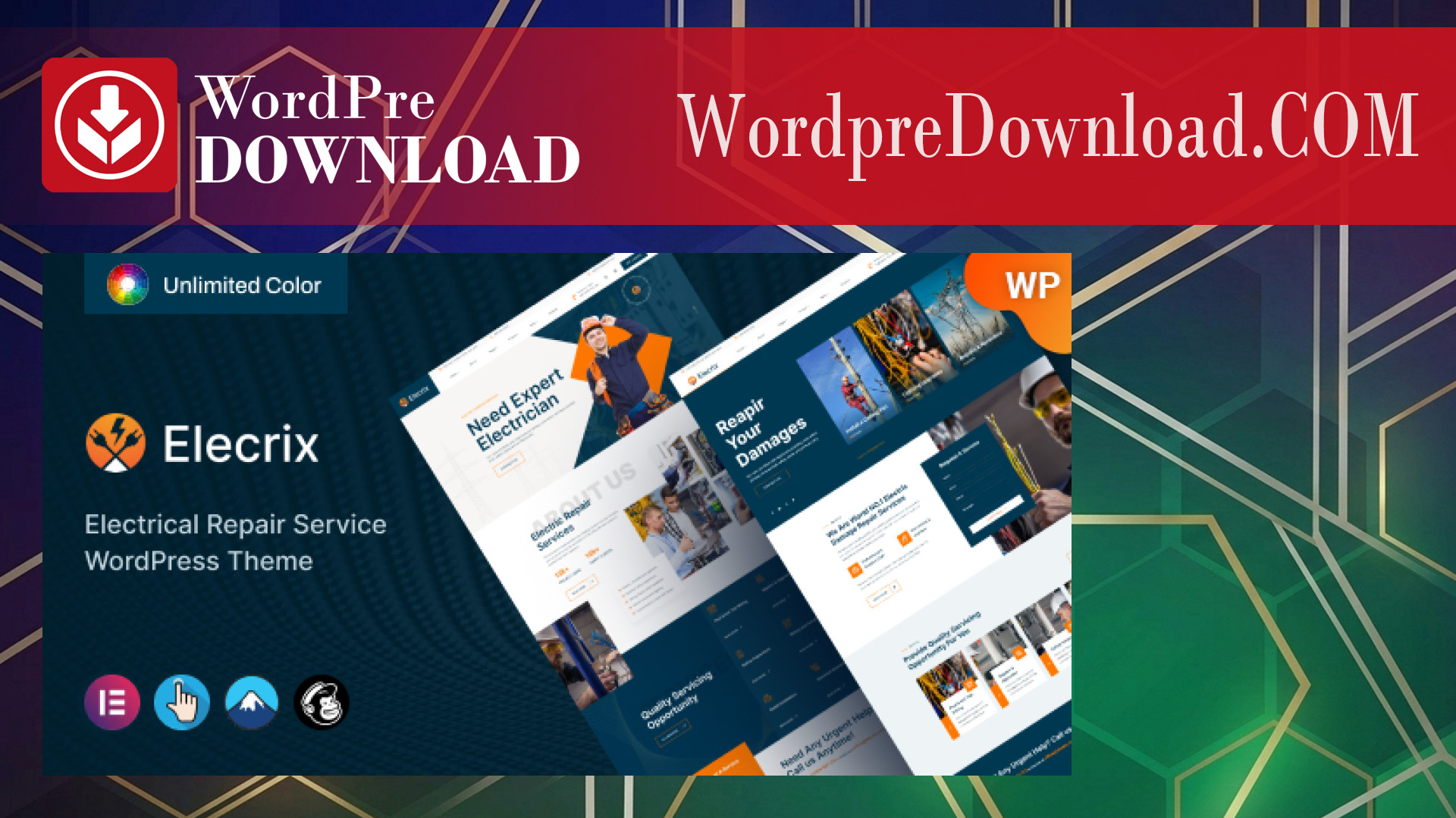 Elecrix – Electrical Repair Services WordPress Theme – WordpreDownload.COM