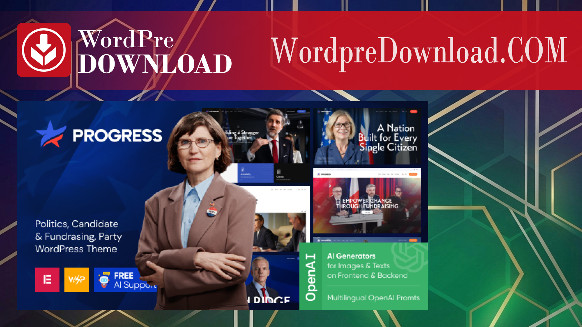 Progress – Politics, Candidate and Fundraising WordPress Theme – WordpreDownload.COM