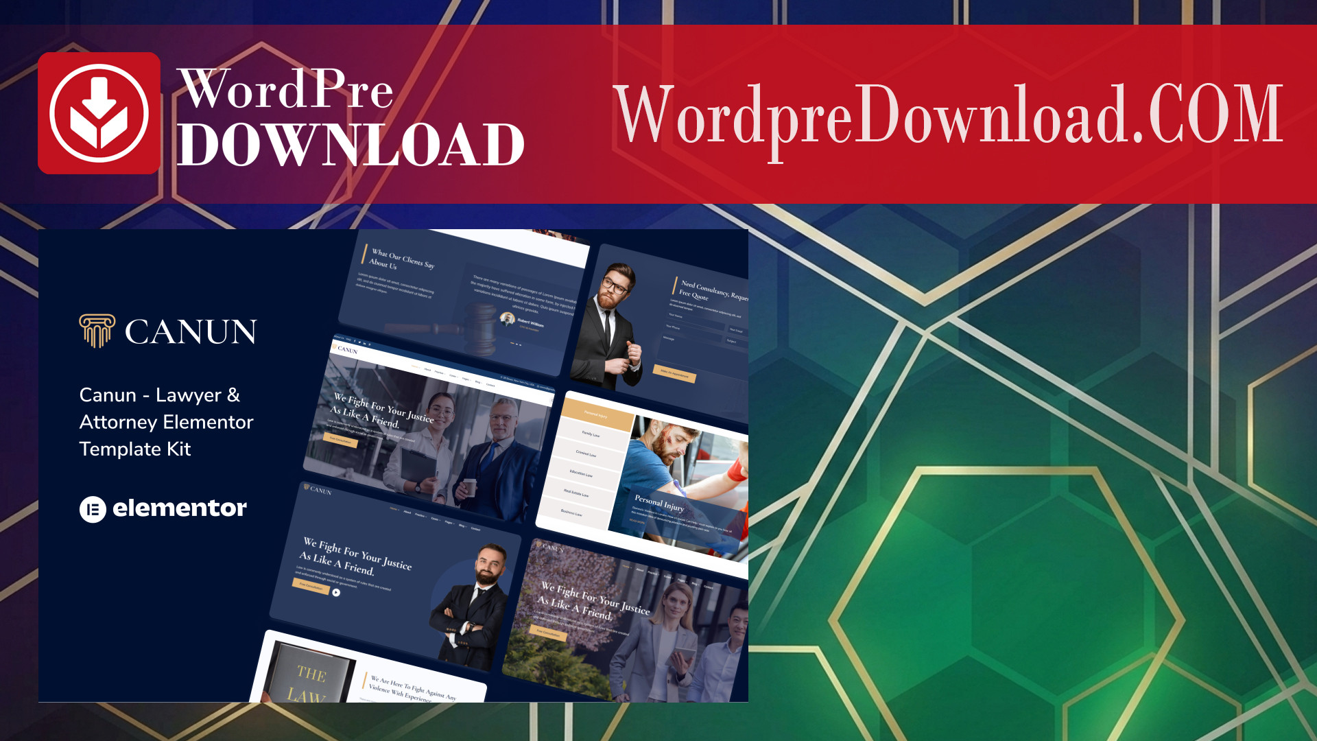 Canun – Lawyer Attorney and Law Firm Elementor Template Kit – WordpreDownload.COM