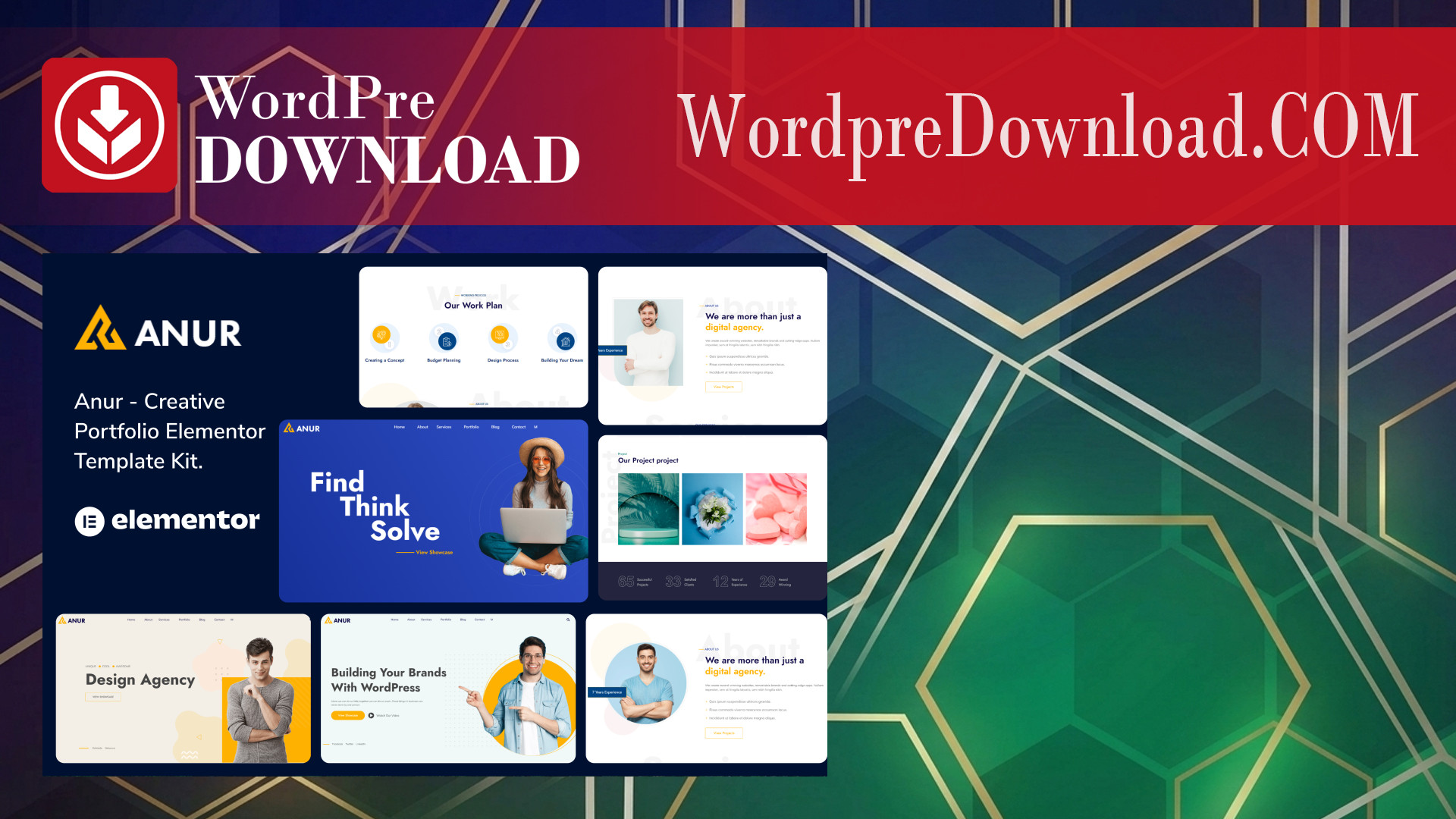 Anur – Portfolio Elementor Template Kit – WordpreDownload.COM