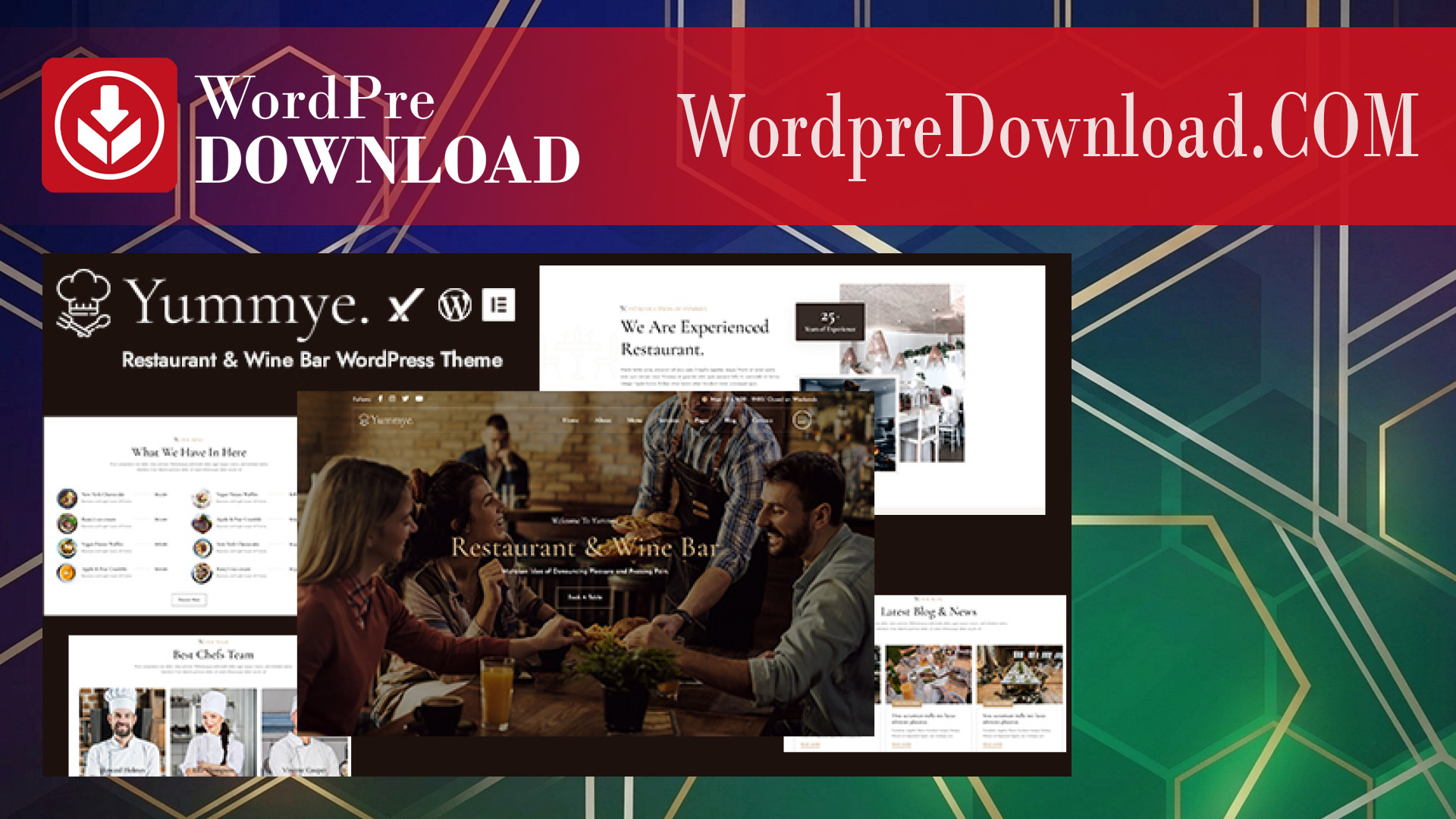 Yummye – Restaurant and Wine Bar WordPress Theme – WordpreDownload.COM