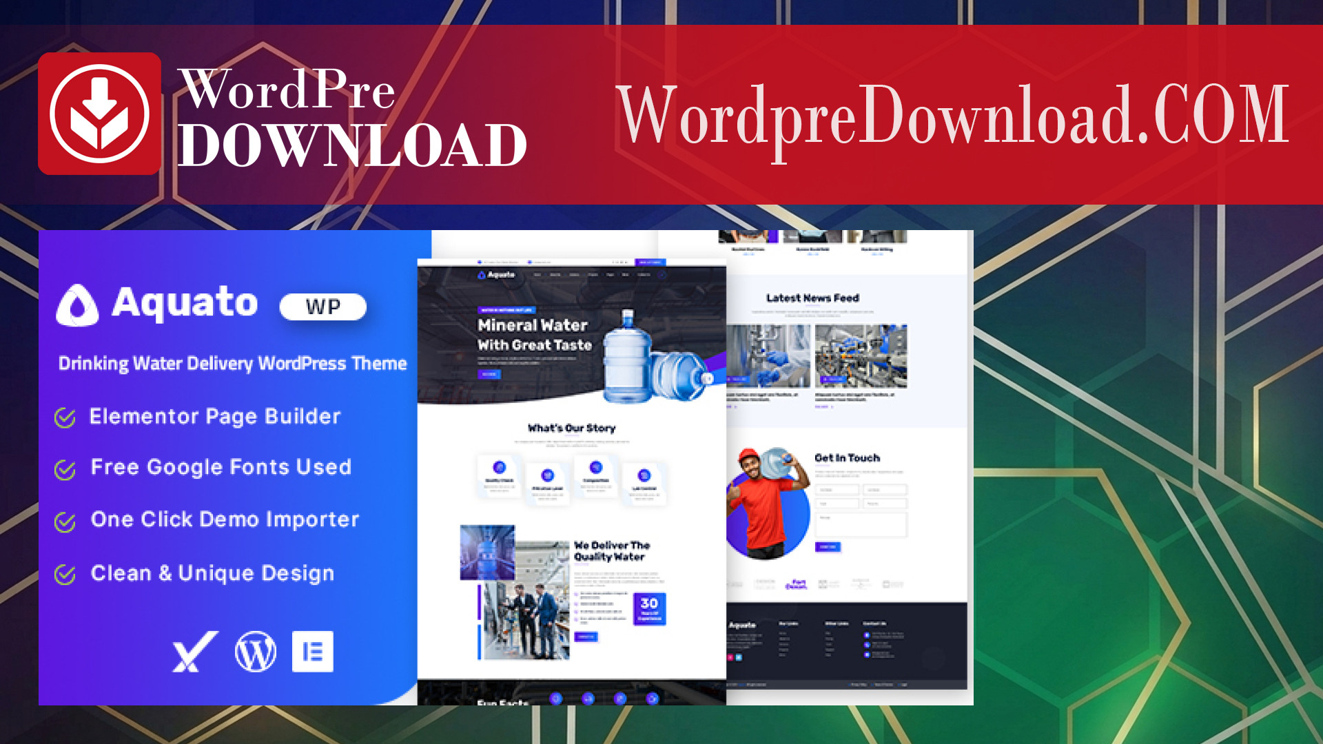 Aquato – Drinking Water Delivery WordPress Theme – WordpreDownload.COM