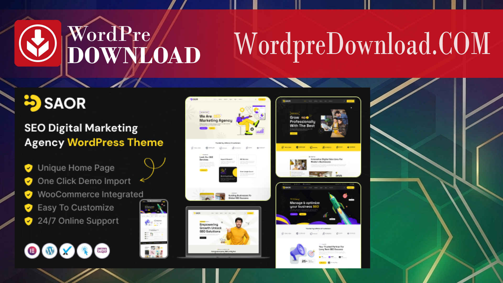 Saor – SEO Digital Marketing Agency WordPress Theme – WordpreDownload.COM