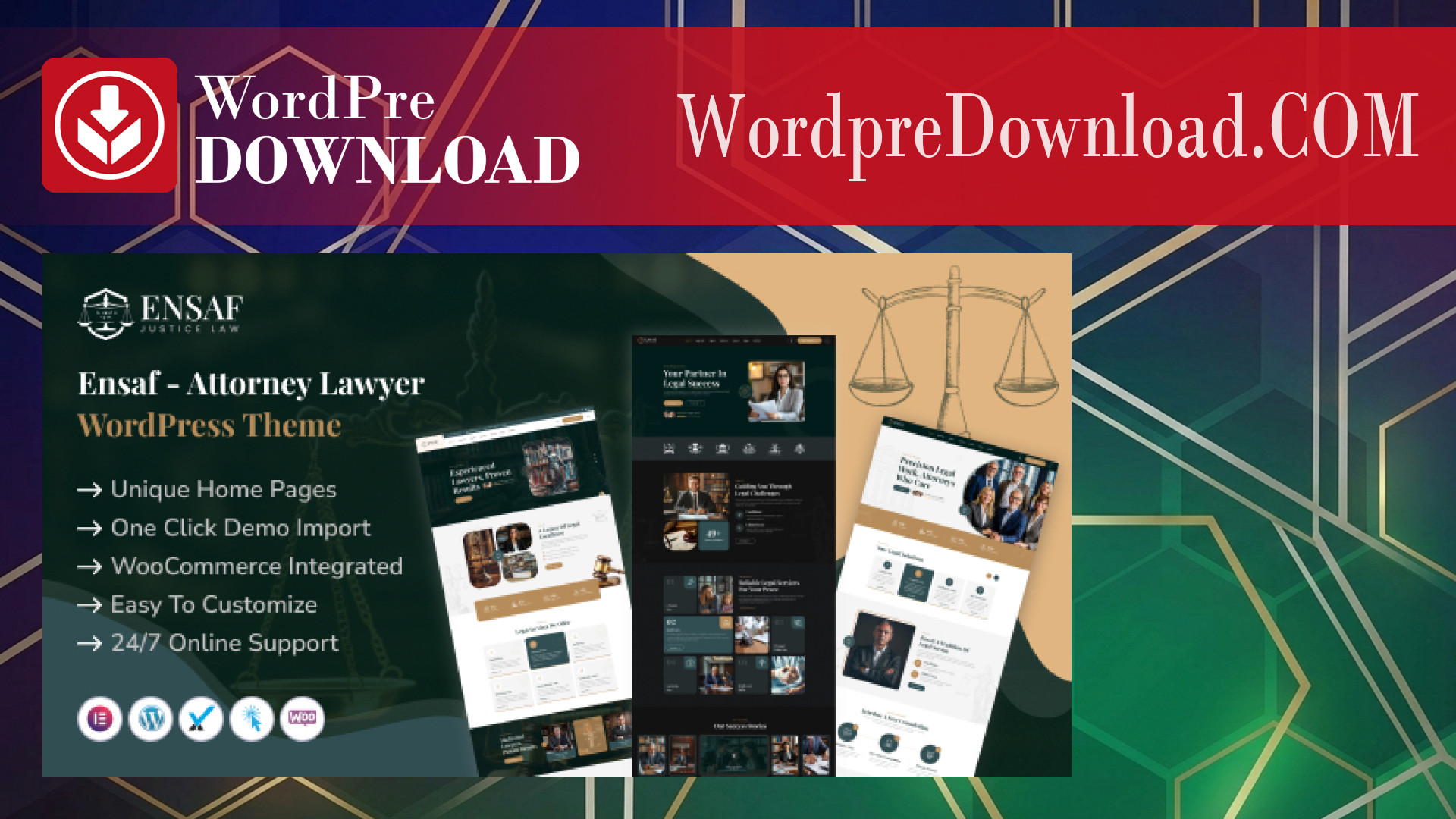 Ensaf – Attorney Lawyer WordPress Theme – WordpreDownload.COM
