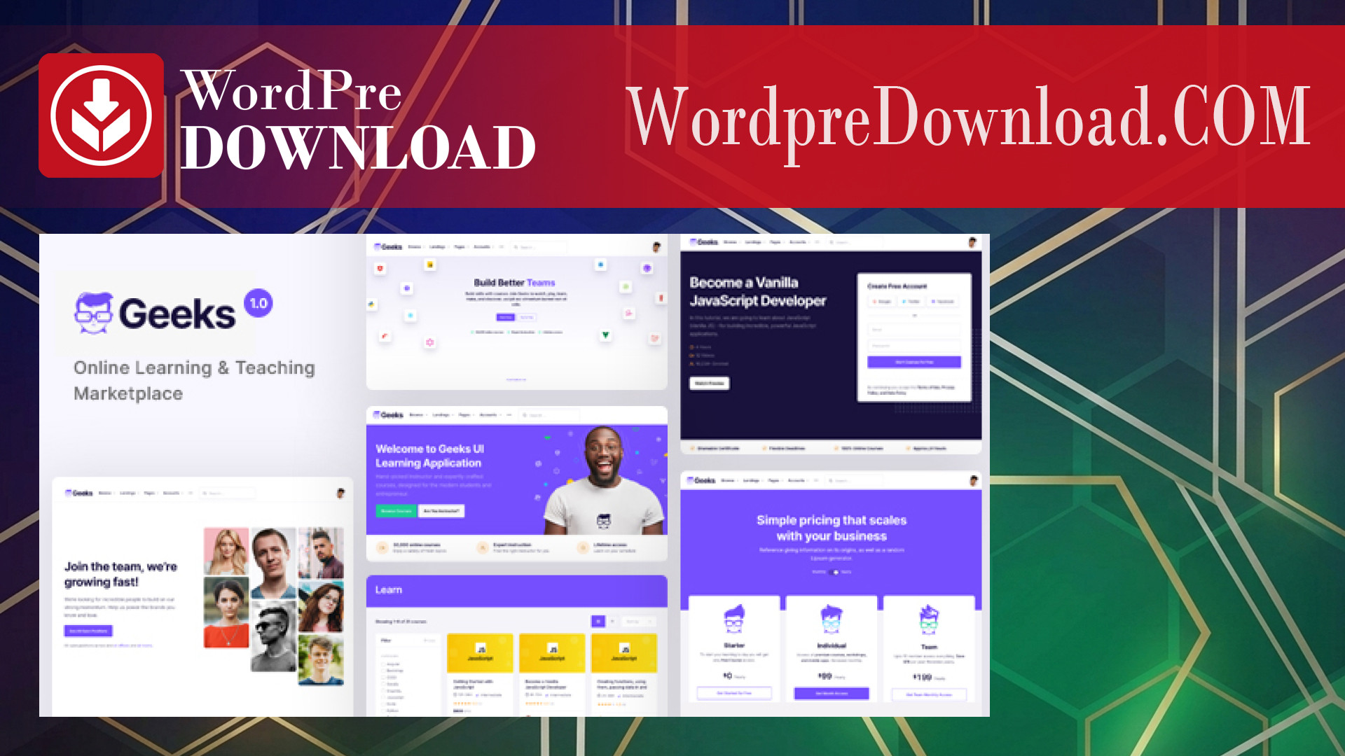 Geeks – Online Learning Marketplace WordPress Theme – WordpreDownload.COM