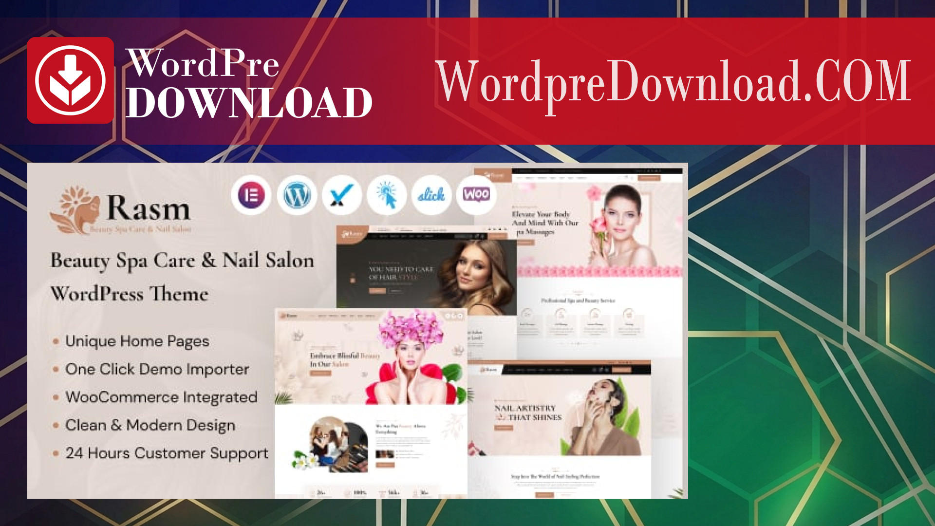 Rasm – Beauty Spa Care and Nail Salon WordPress Theme – WordpreDownload.COM