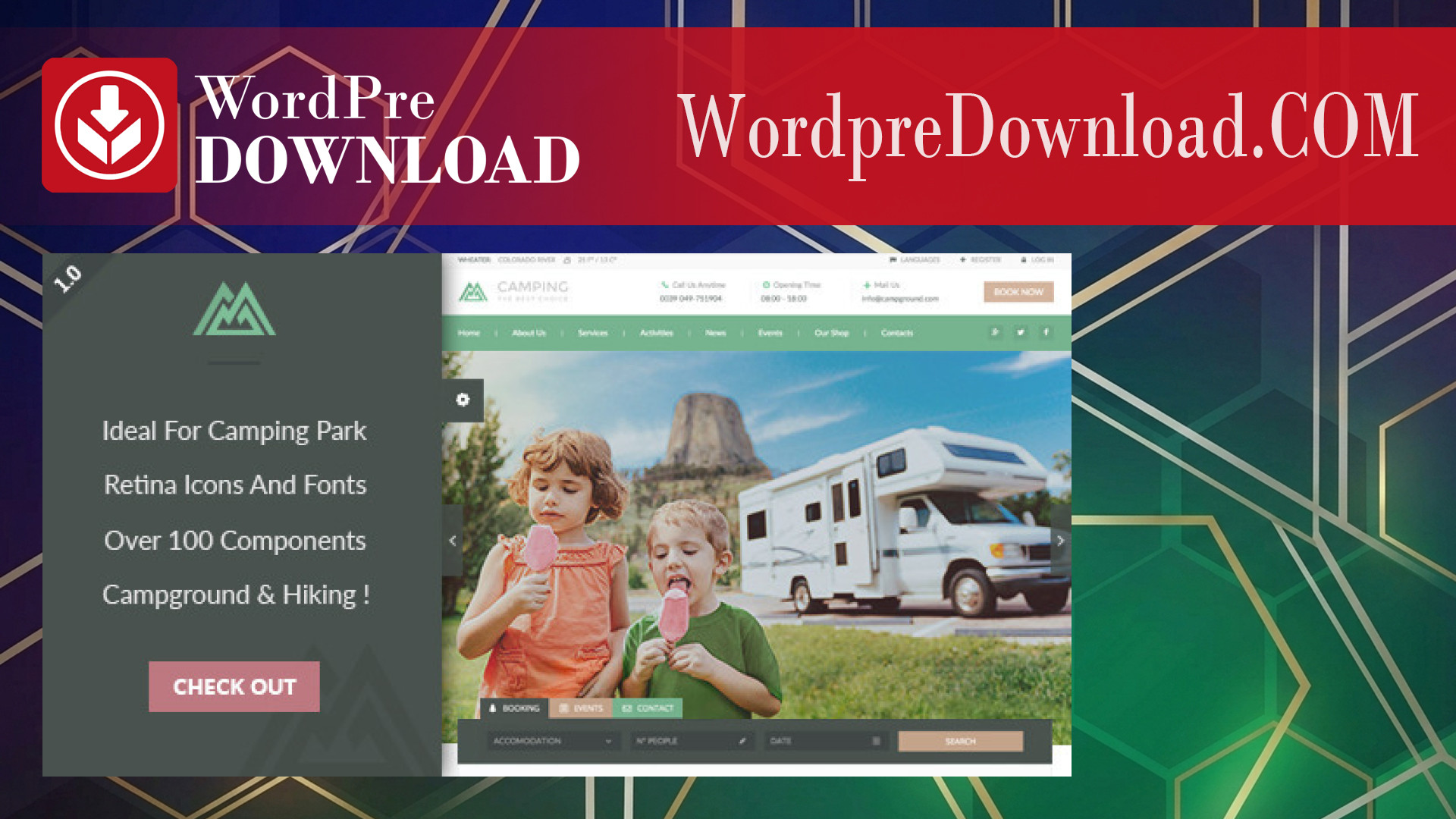 Camping Village WordPress Theme – WordpreDownload.COM