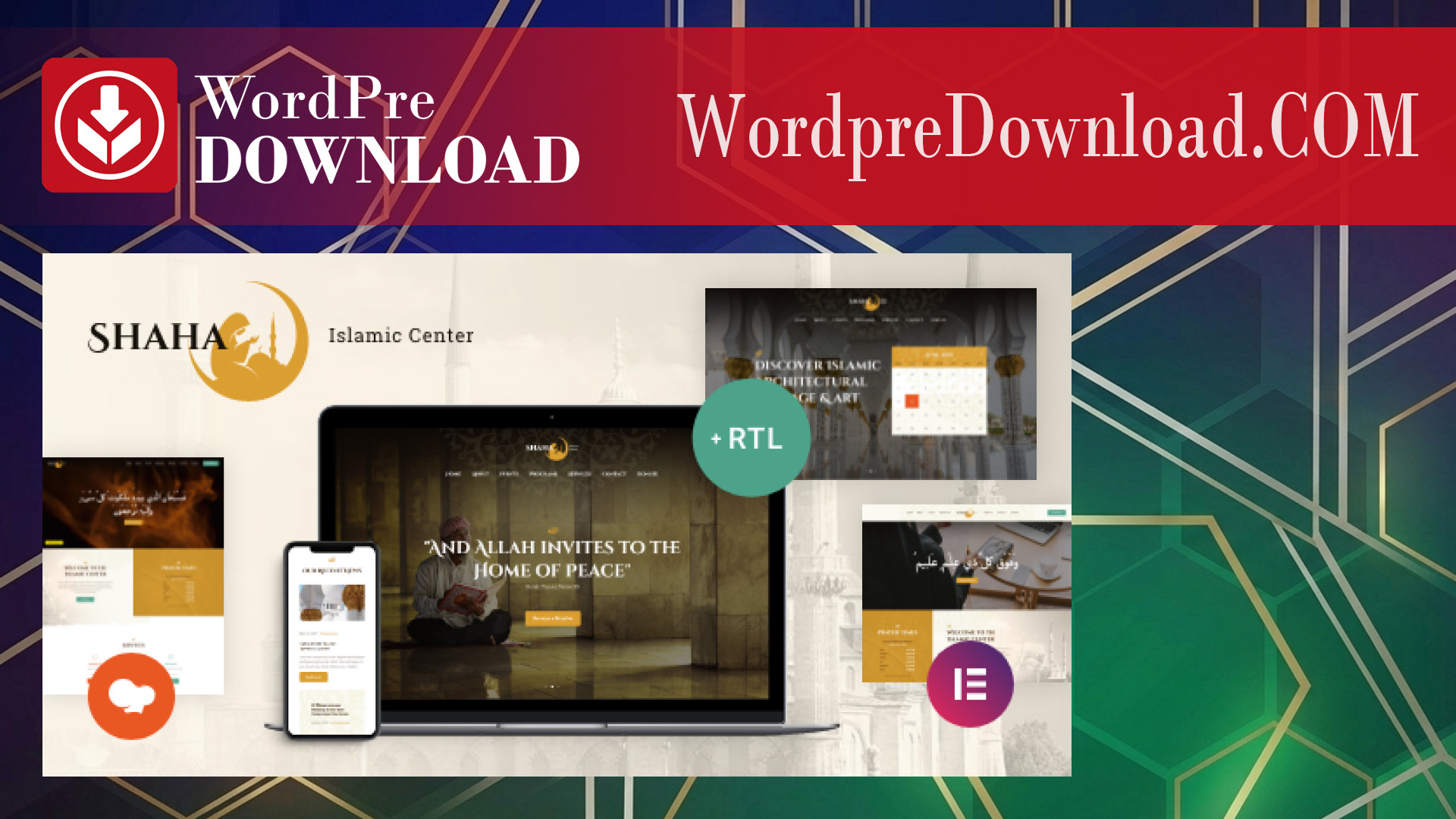 Shaha – Islamic Centre and Mosque WordPress Theme + RTL + Elementor – WordpreDownload.COM