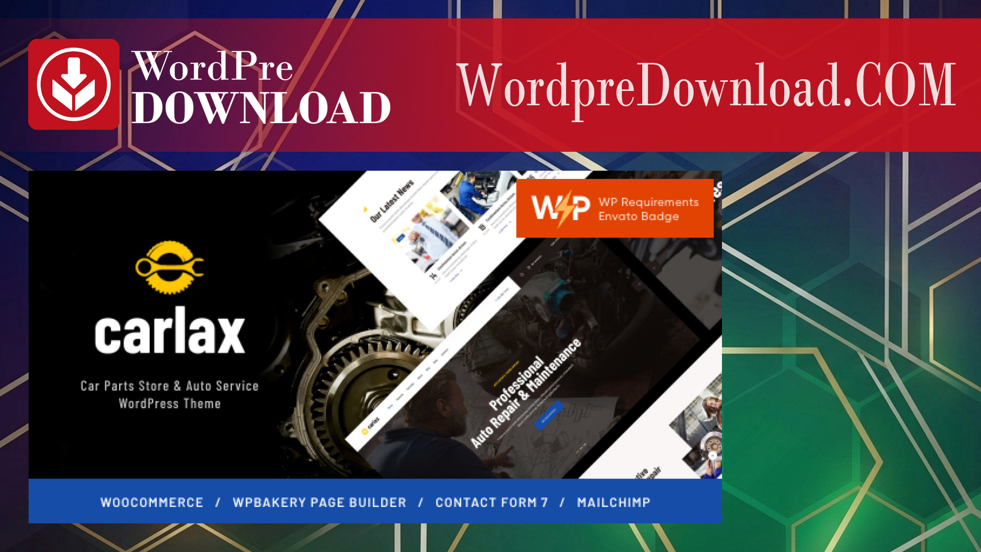 Carlax Car Parts Store and Auto Service WordPress Theme – WordpreDownload.COM