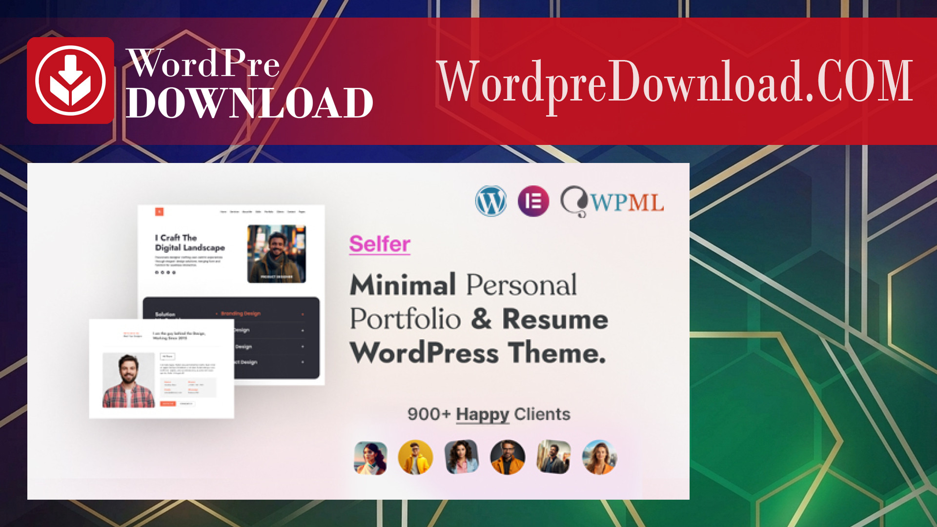 Selfer – Minimal Personal Portfolio WordPress Theme – WordpreDownload.COM