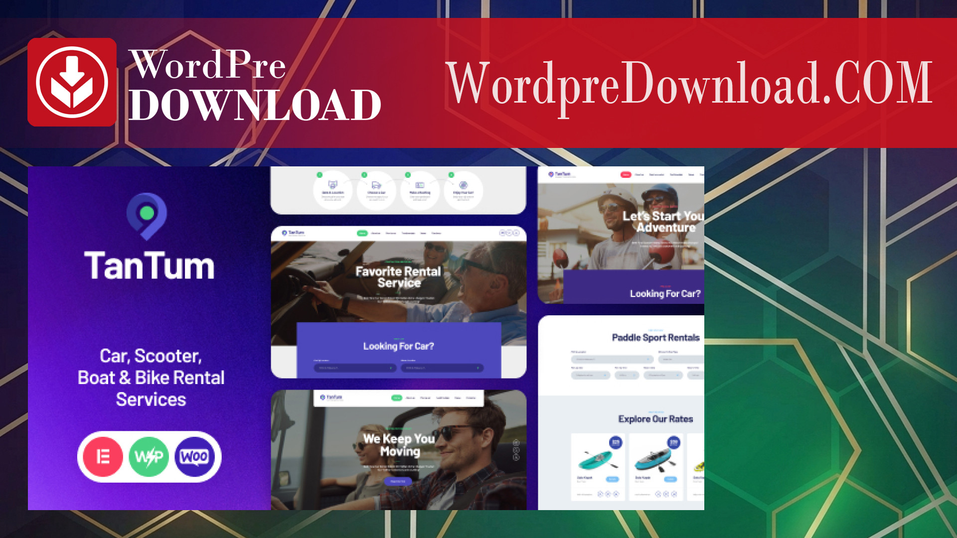 TanTum Car, Scooter, Boat and Bike Rental Services Theme – WordpreDownload.COM