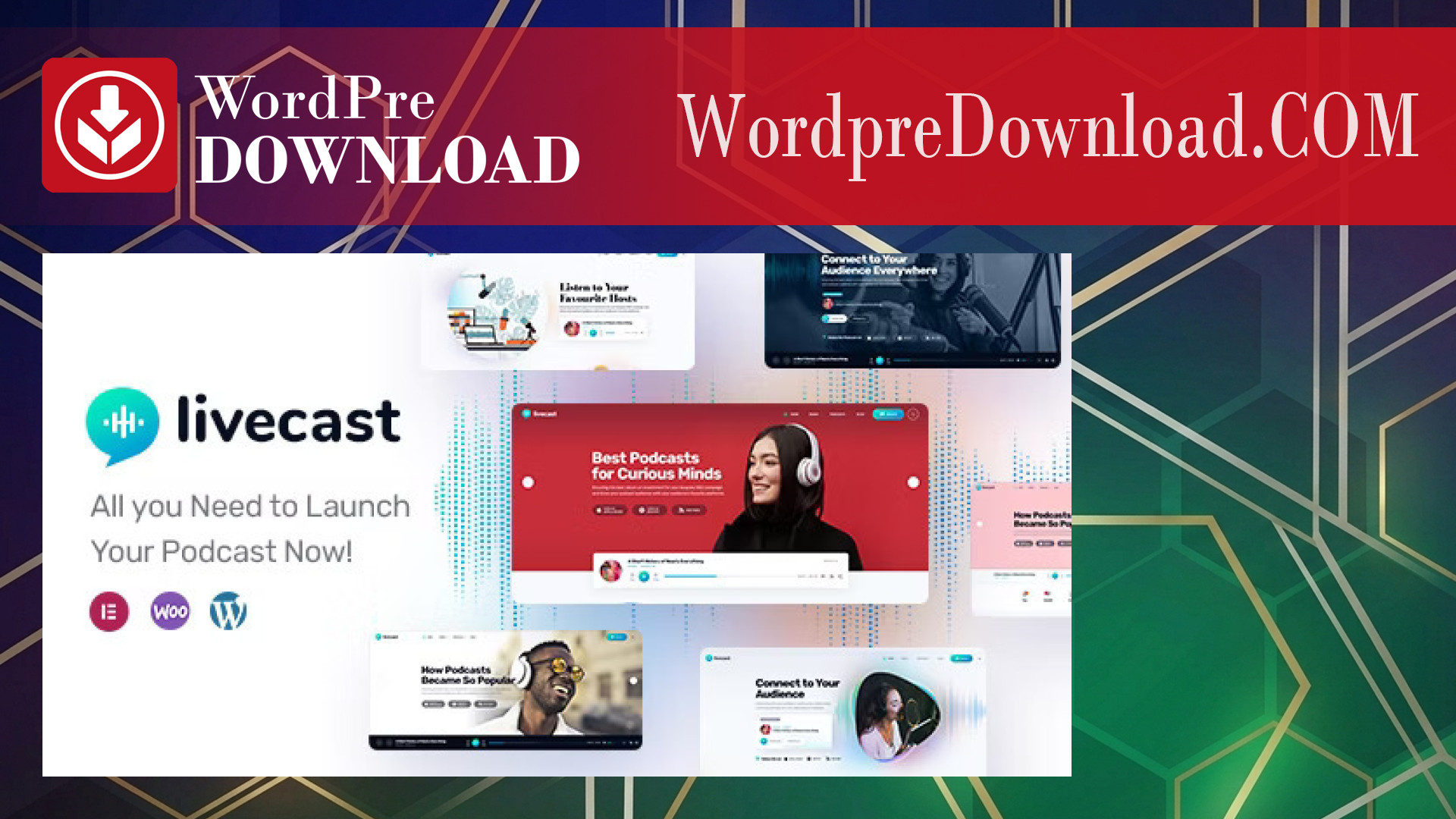 Livecast – Podcast WordPress Theme – WordpreDownload.COM