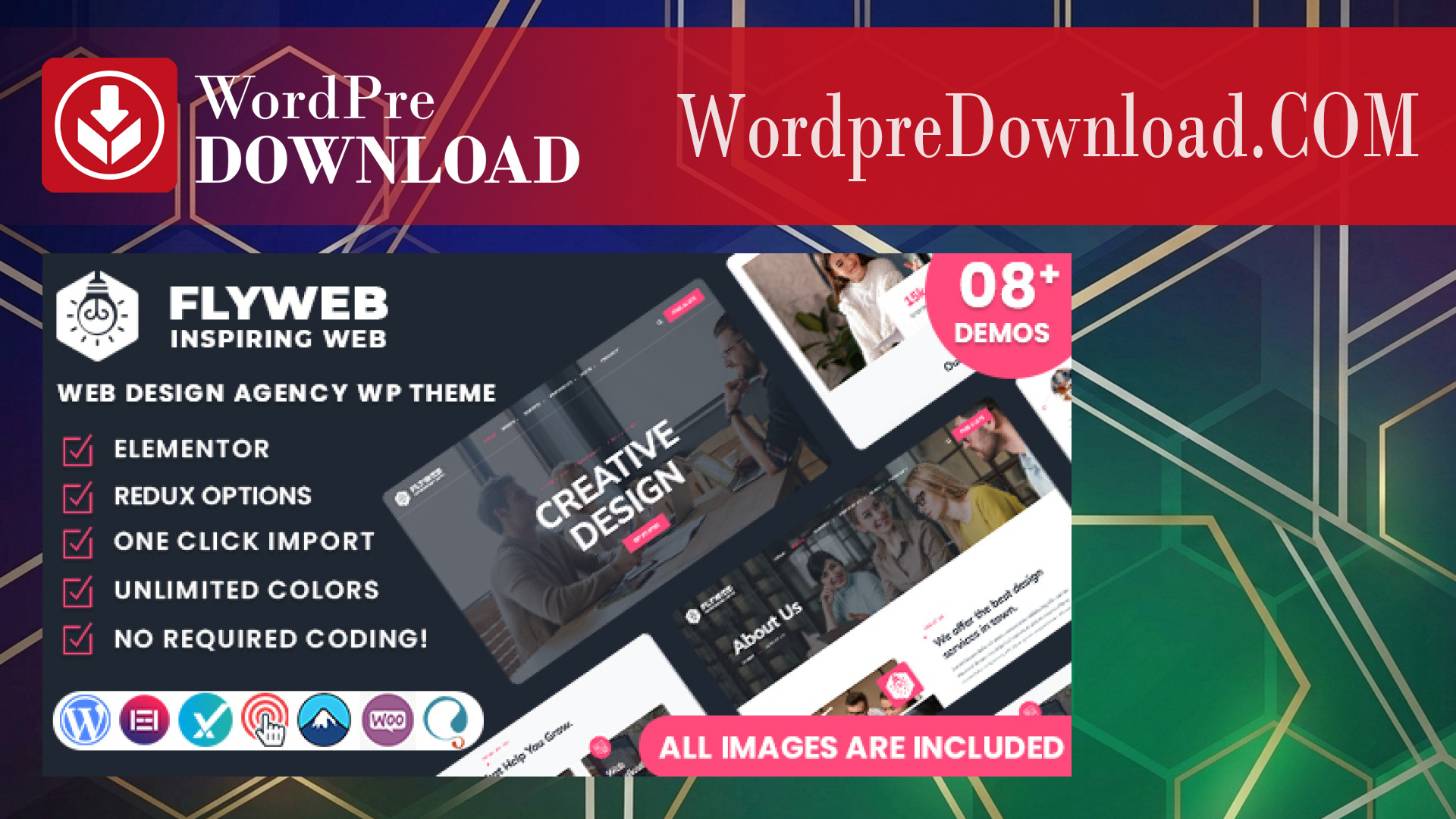 Flyweb – Web Design Agency WordPress Theme – WordpreDownload.COM