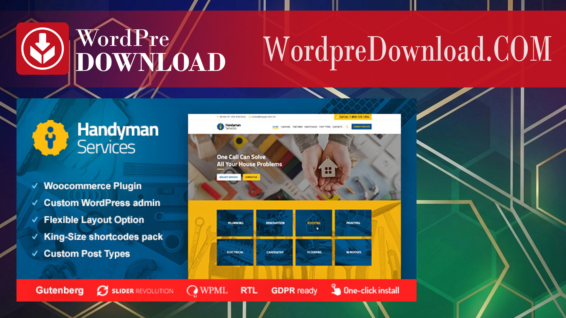 Handyman Services – Construction and Renovation WordPress Theme – WordpreDownload.COM