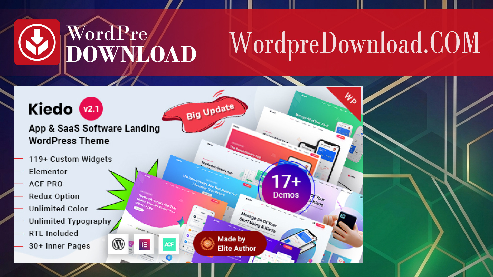 Kiedo – App and SaaS Landing WordPress Theme – WordpreDownload.COM