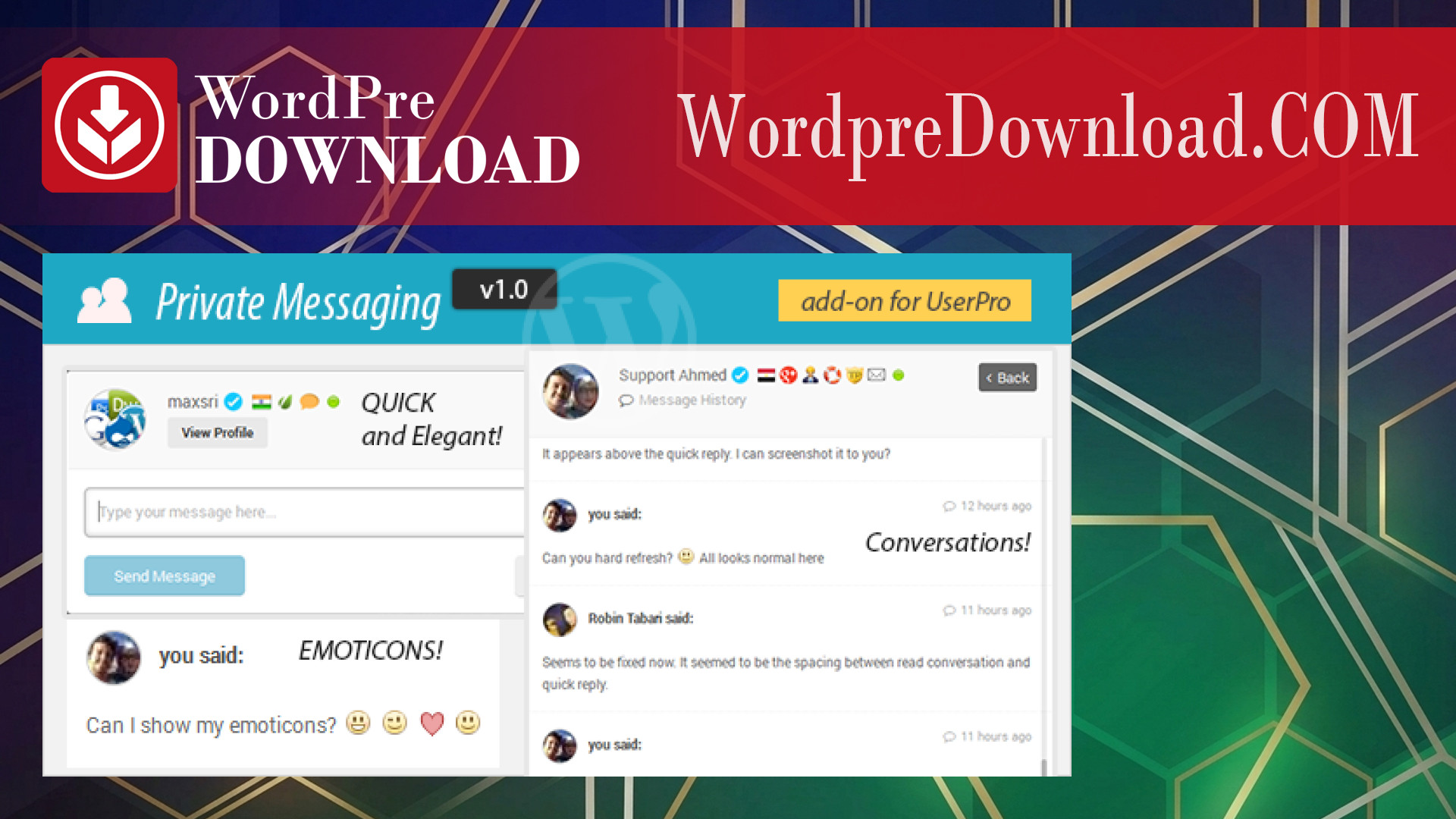 Private Messages for UserPro – WordpreDownload.COM
