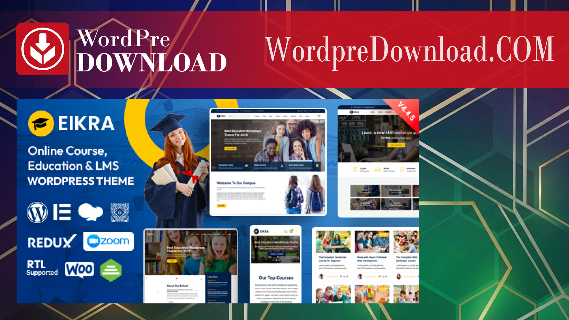 Eikra Education WordPress Theme – WordpreDownload.COM