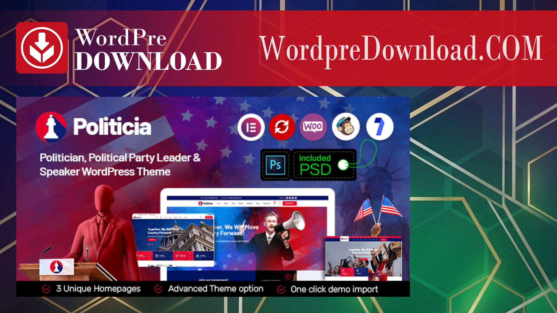 Politicia – Politician and Speaker WordPress Theme – WordpreDownload.COM