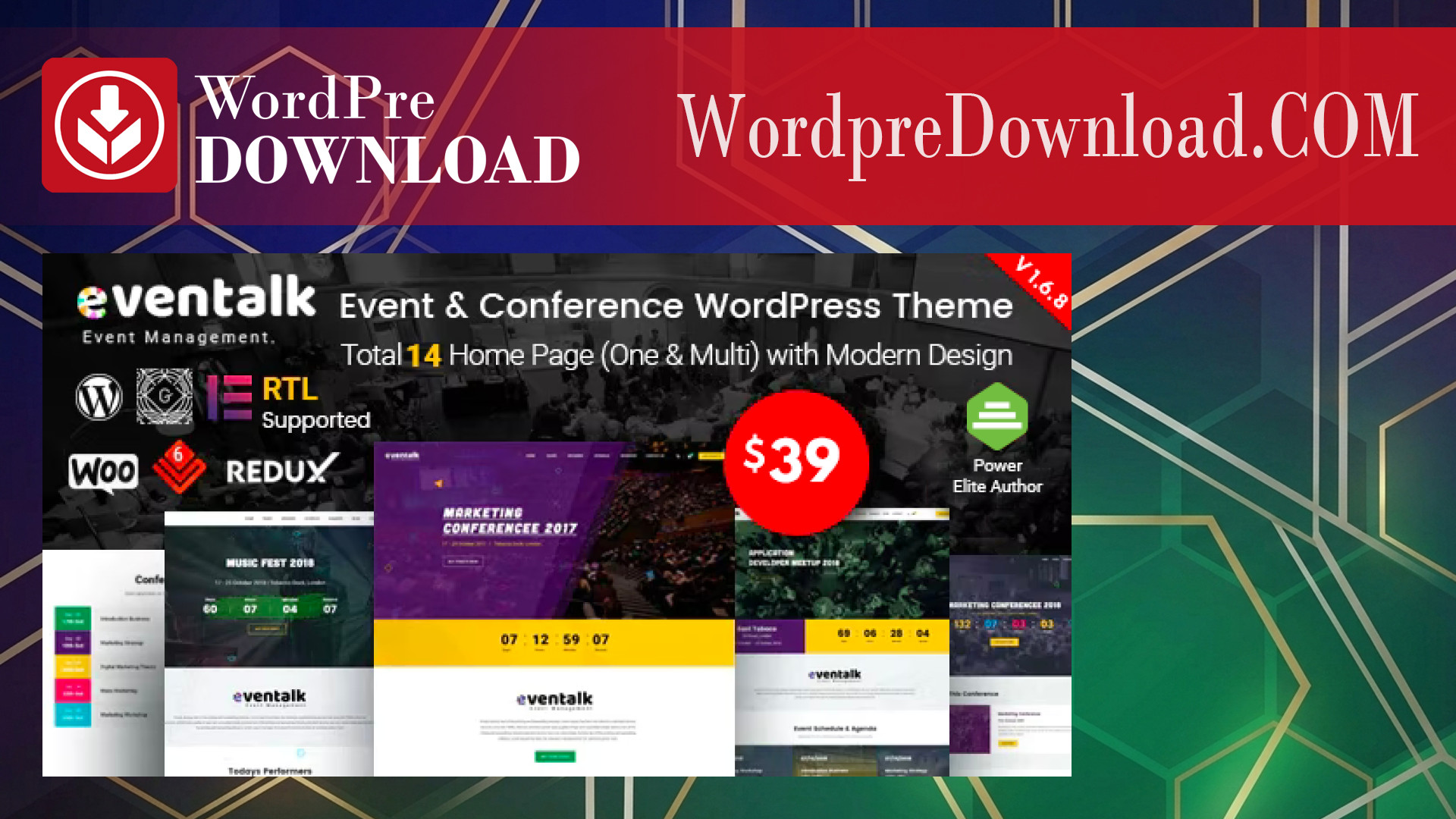 EvnTalk – Event Conference WordPress Theme – WordpreDownload.COM