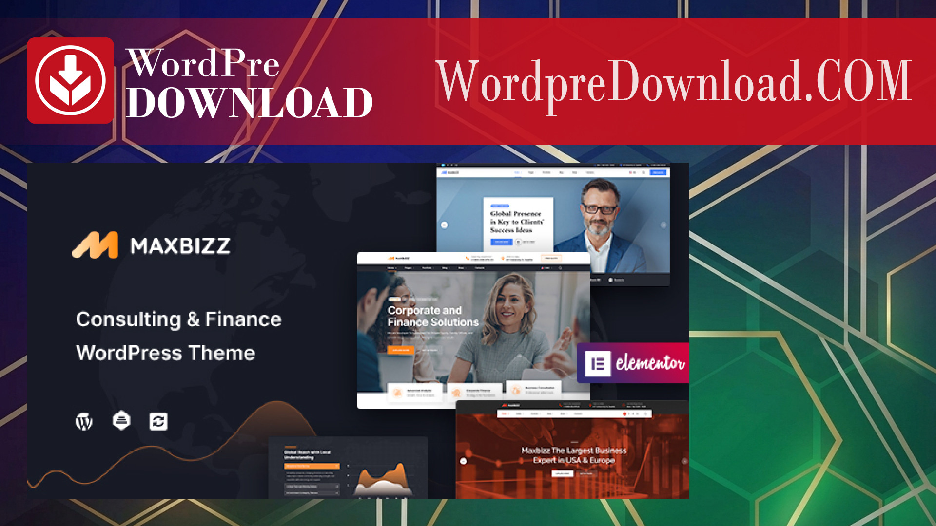 Maxbizz – Consulting & Financial Elementor WordPress Theme – WordpreDownload.COM