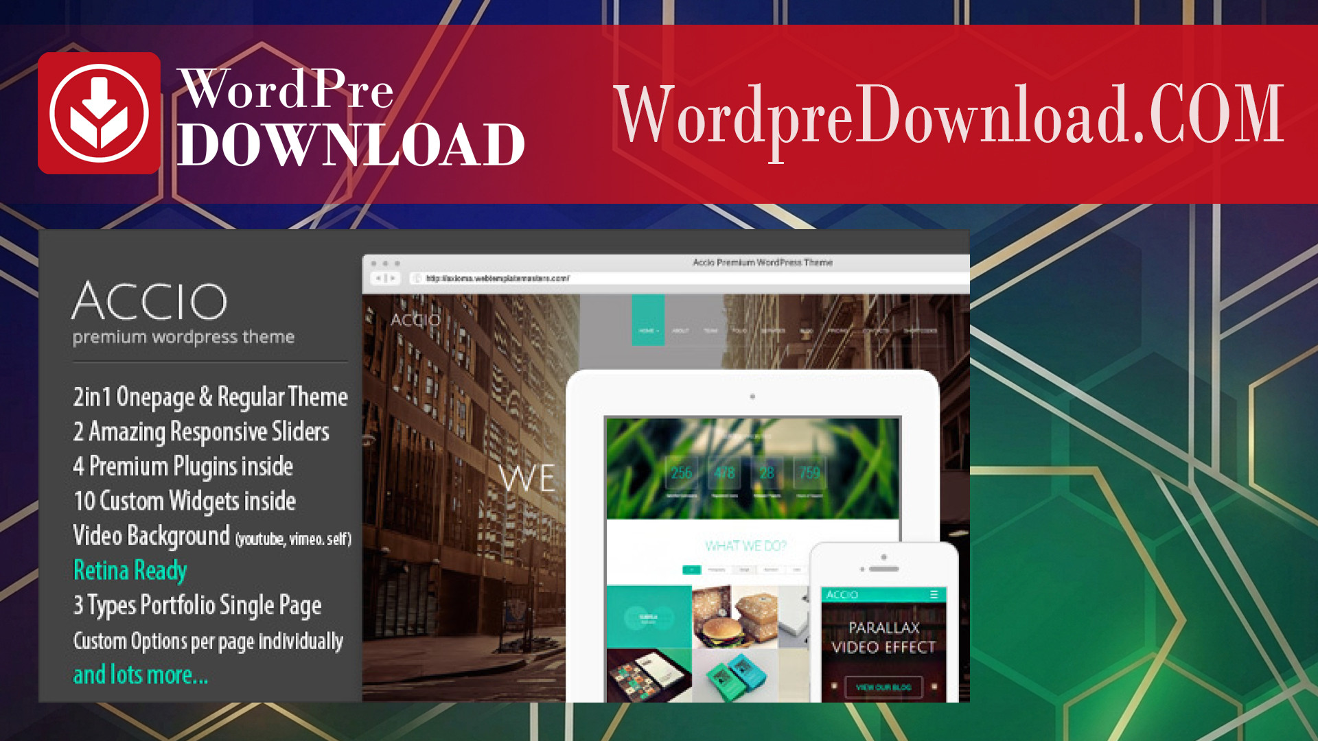 Accio | Responsive Onepage Parallax Agency WordPress Theme – WordpreDownload.COM