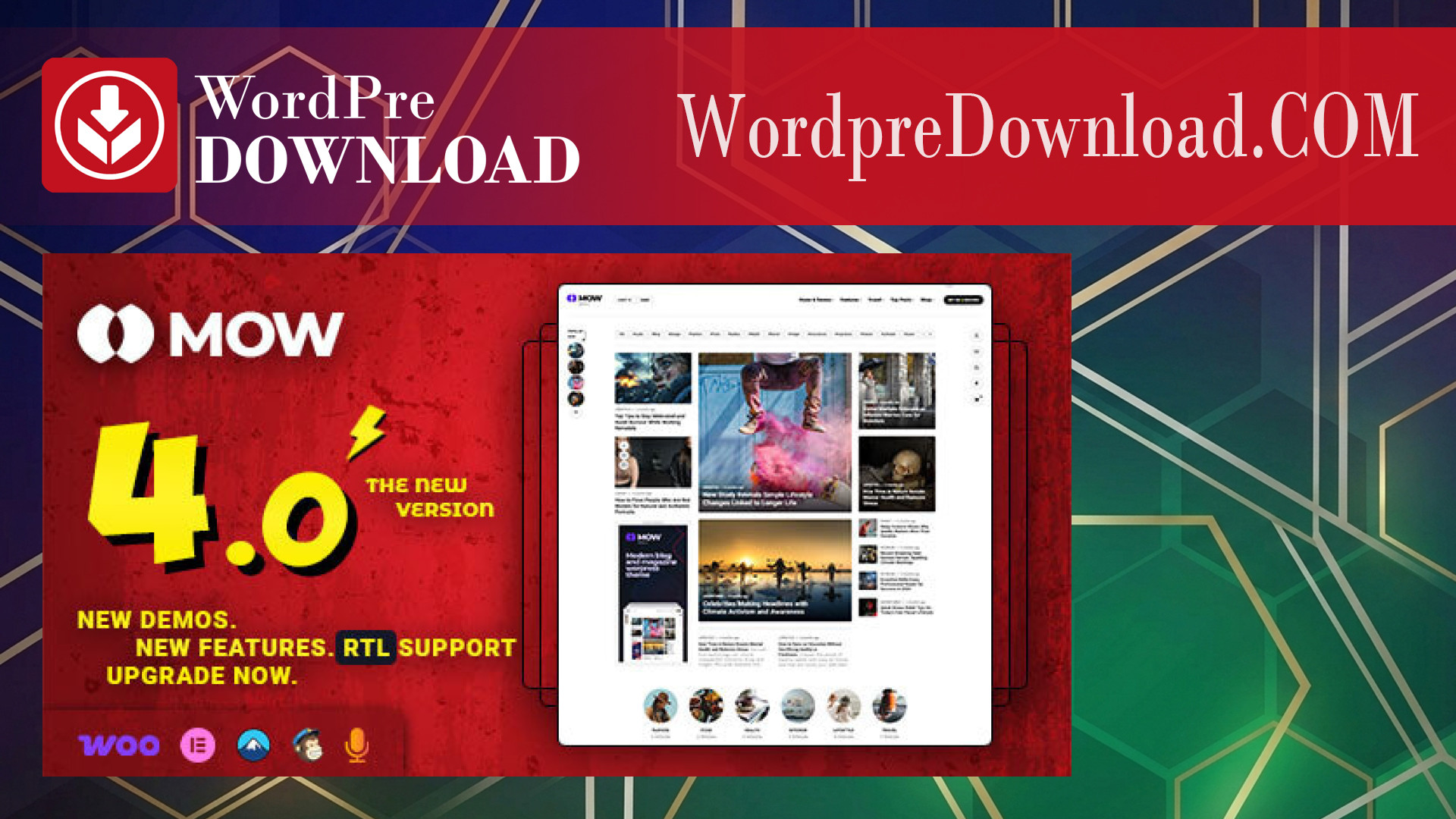 Mow – Blog and Magazine WordPress Theme – WordpreDownload.COM