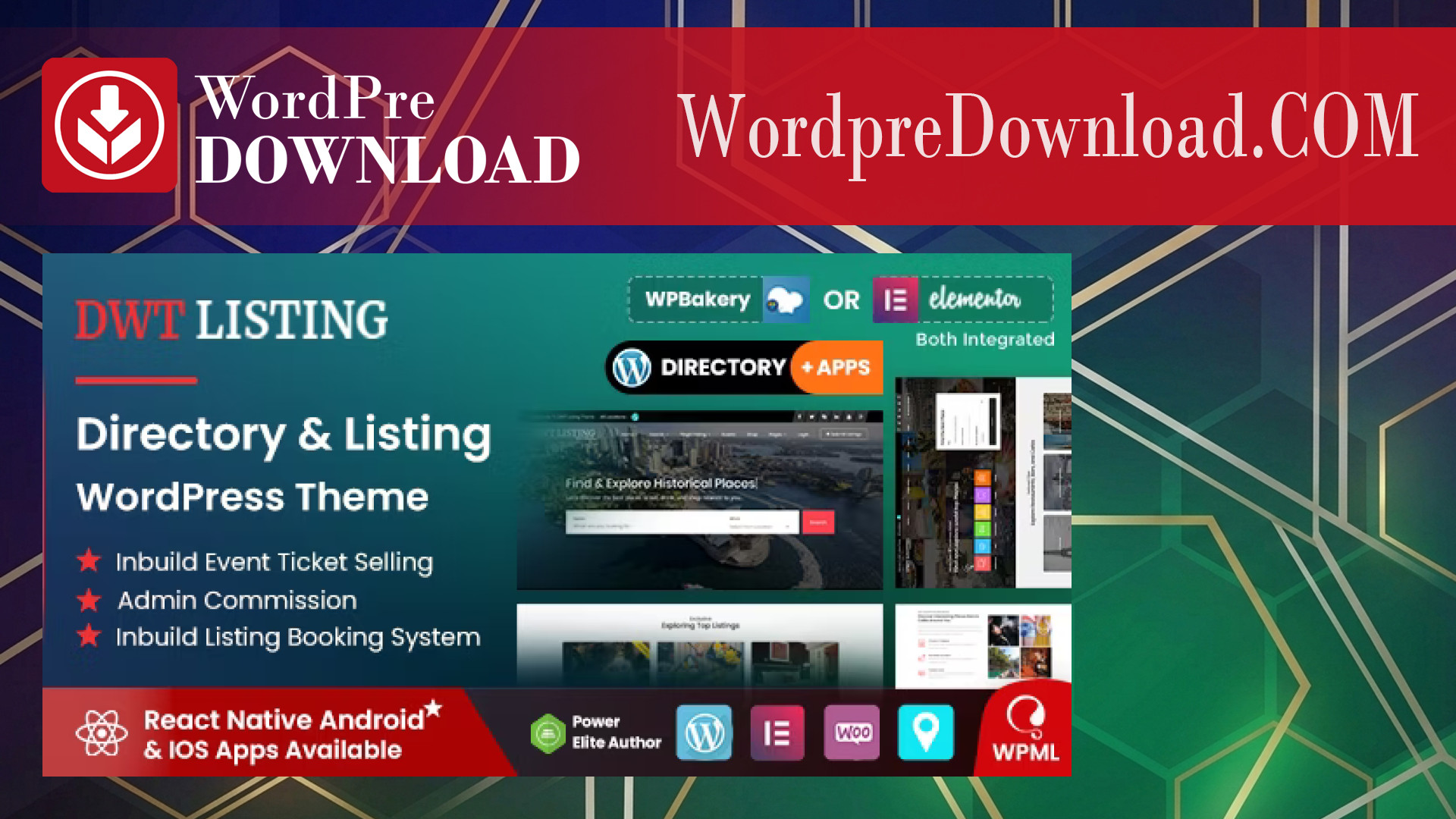 DWT Listing – Directory and Listing WordPress Theme – WordpreDownload.COM