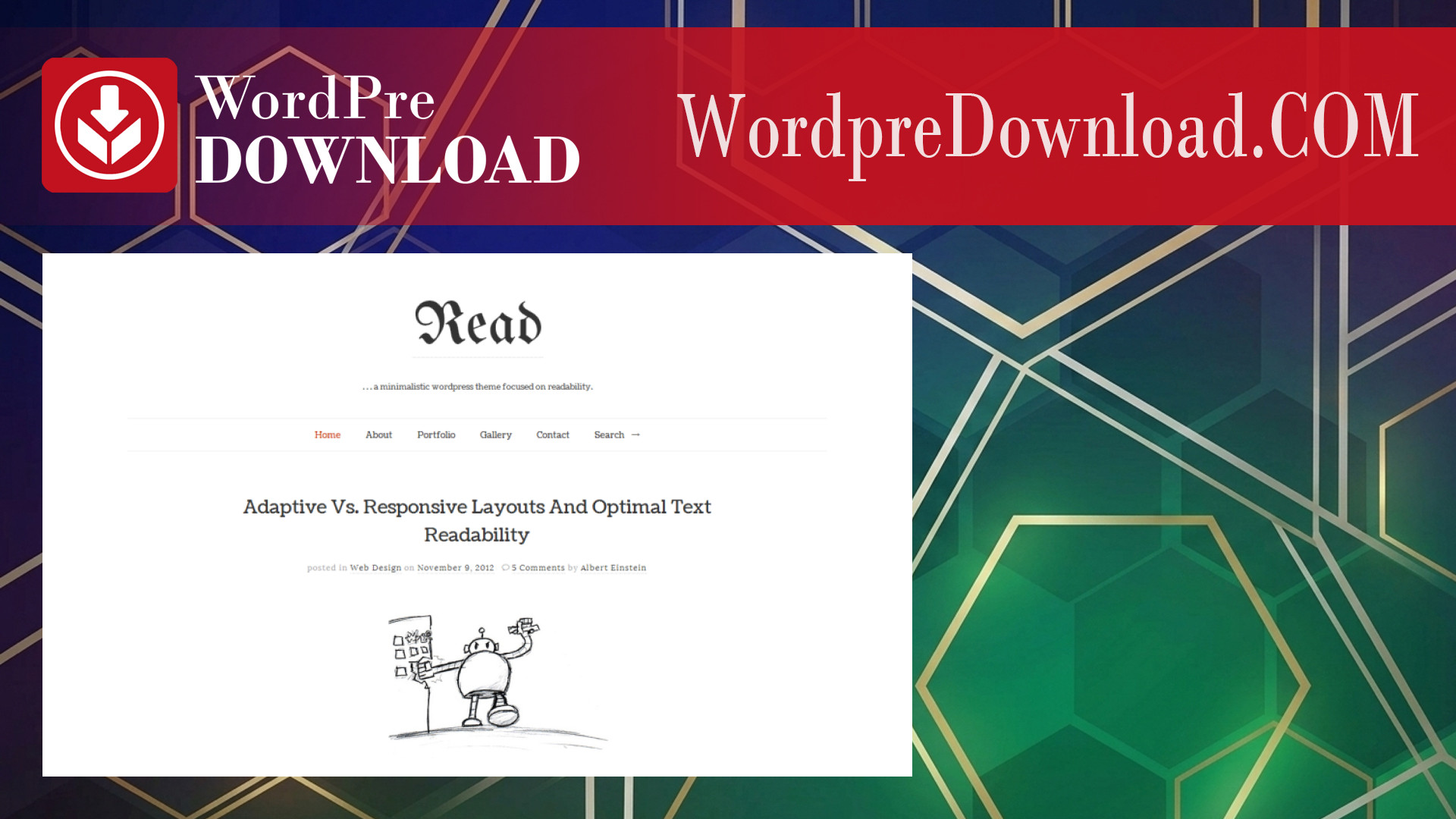 Read WP – Minimalist WordPress Blog Theme – WordpreDownload.COM