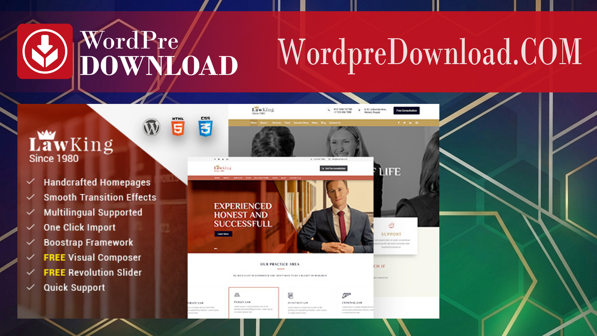 Lawking – Lawyer and Attorney Responsive WordPress Theme – WordpreDownload.COM