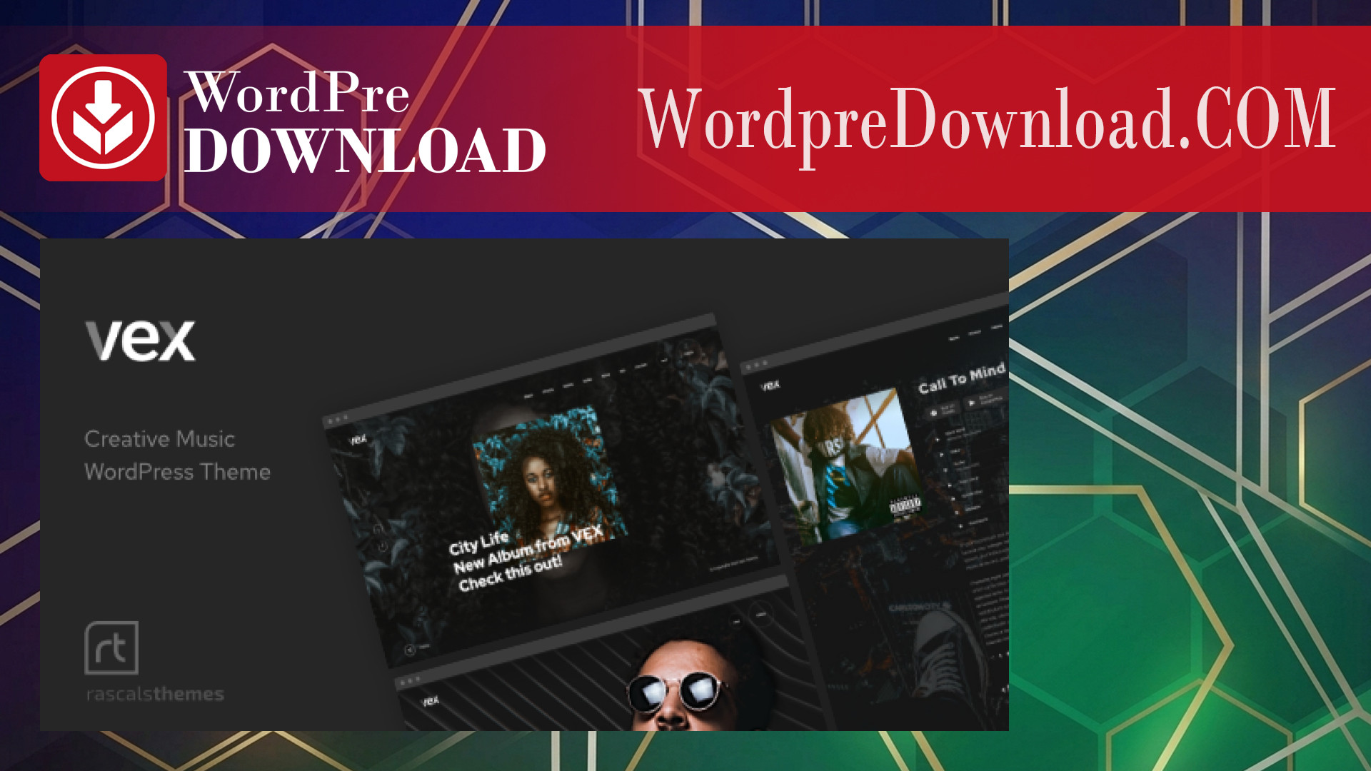 Vex – Creative Music WordPress Theme – WordpreDownload.COM