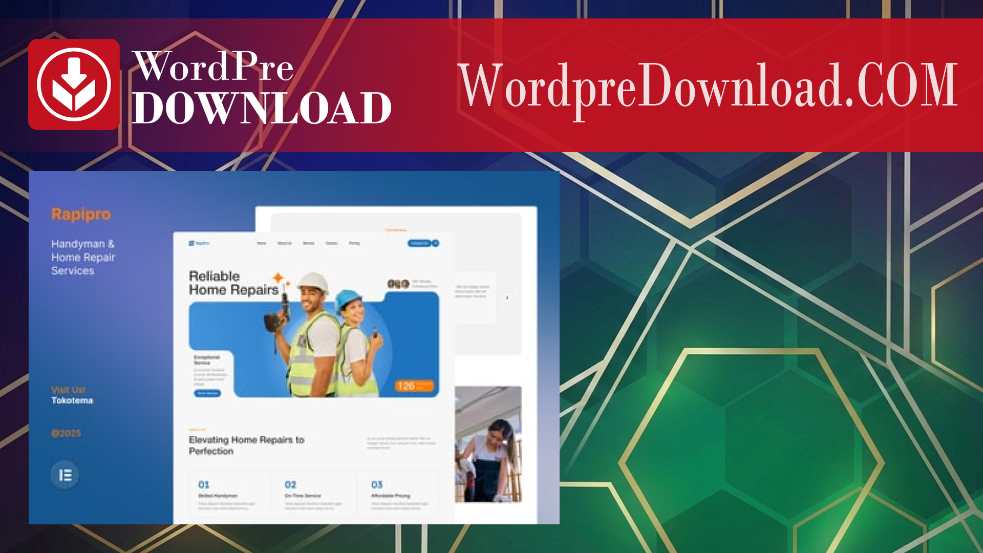 Rapipro – Handyman and Home Repair Service Website Elementor Template Kits – WordpreDownload.COM