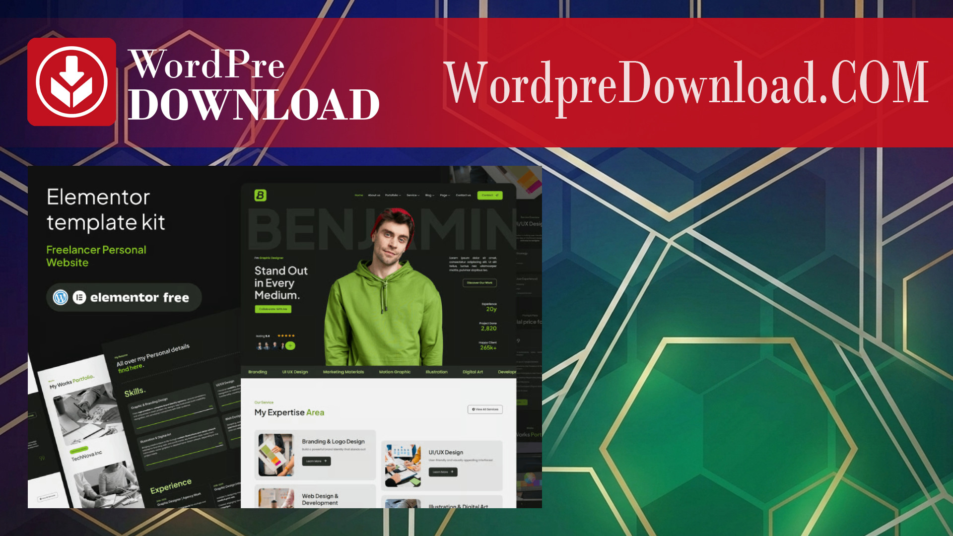 Benjamin – Freelancer Personal Website Template Kit – WordpreDownload.COM