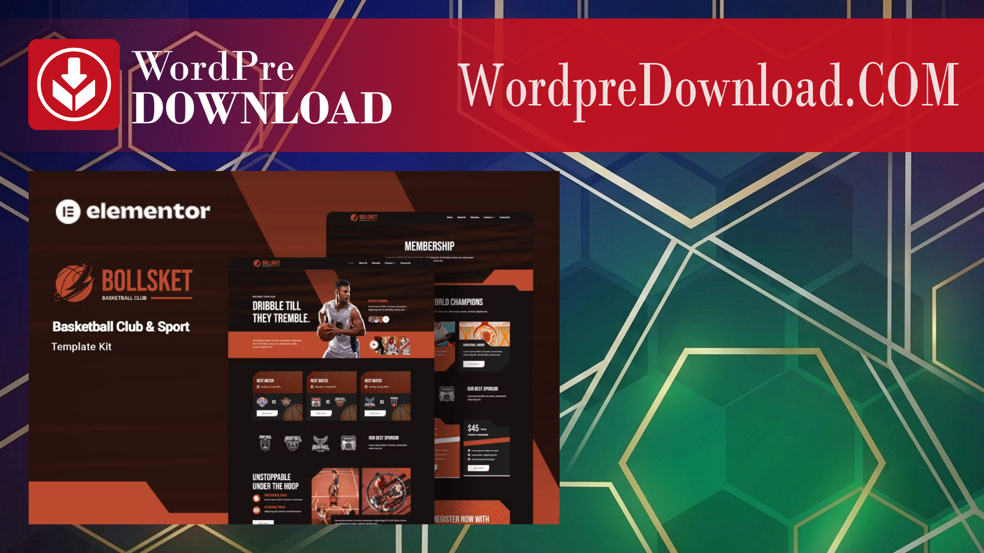 Bollsket – Basketball Club and Sport Elementor Template Kit – WordpreDownload.COM