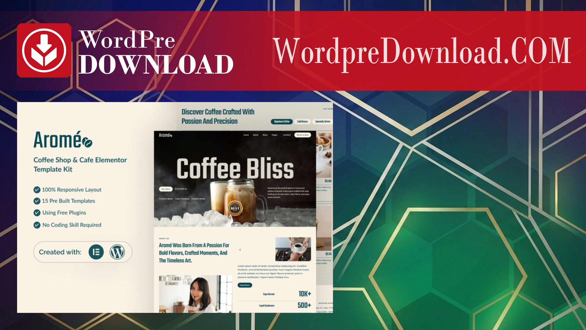 Arome – Coffee Shop and Cafe Elementor Template Kit – WordpreDownload.COM