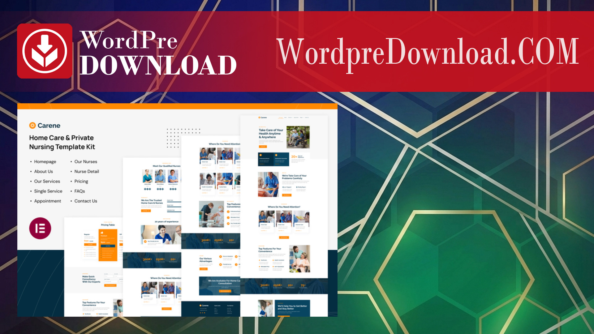 Carene – Home Care and Private Nursing Services Elementor Pro Template Kit – WordpreDownload.COM