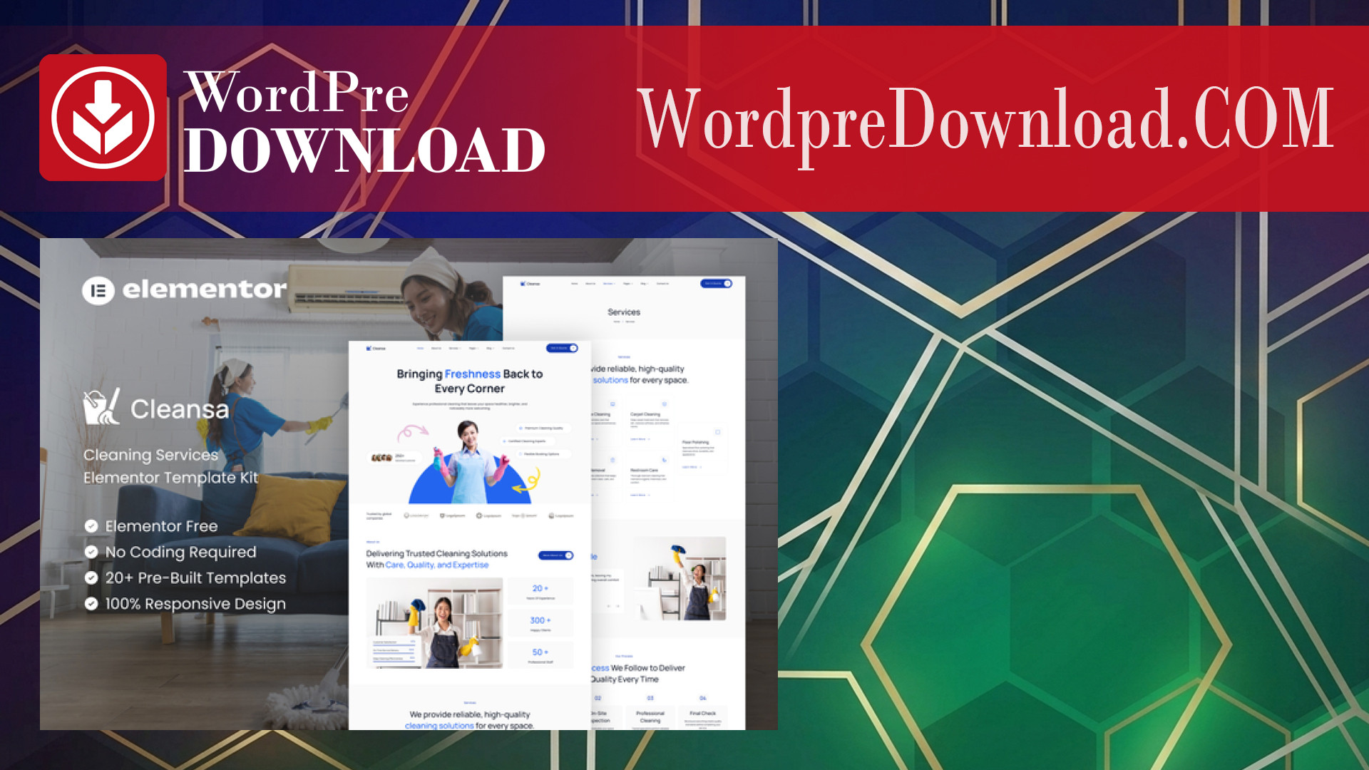 Cleansa – Cleaning Services Elementor Template Kit – WordpreDownload.COM