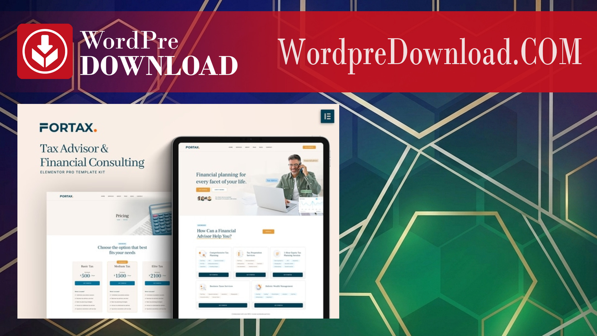 Fortax – Tax Advisor and Financial Consulting Elementor Template Kit – WordpreDownload.COM