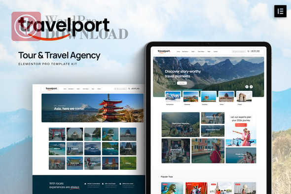 Travelport – Tour and Travel Agency Elementor Pro Template Kit – WordpreDownload.COM