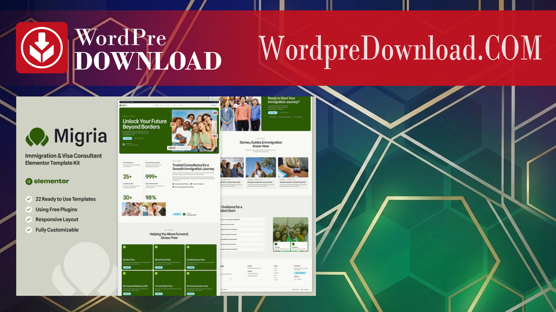 Migria – Immigration and Visa Consultant Elementor Template Kit – WordpreDownload.COM