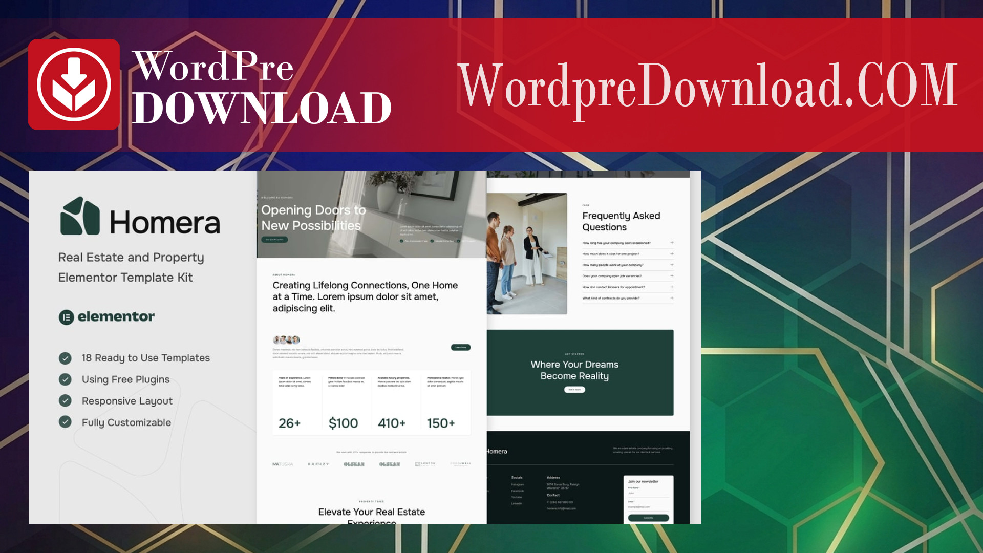 Homera – Real Estate and Property Elementor Template Kit – WordpreDownload.COM
