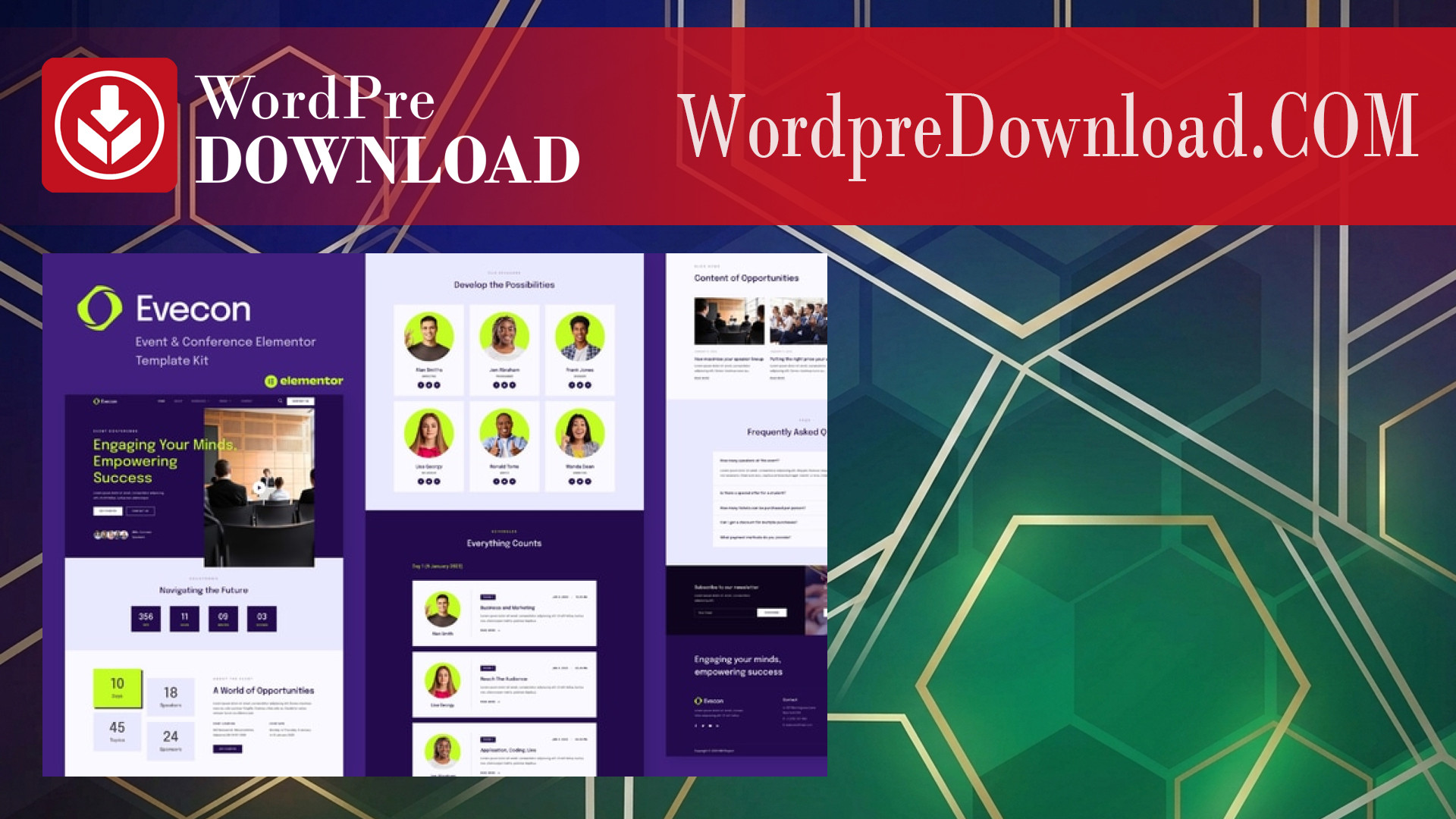 Evecon – Event and Conference Elementor Template Kit – WordpreDownload.COM