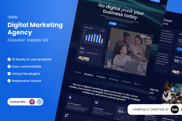 Marketify – Digital Marketing Agency Elementor Template Kit – WordpreDownload.COM