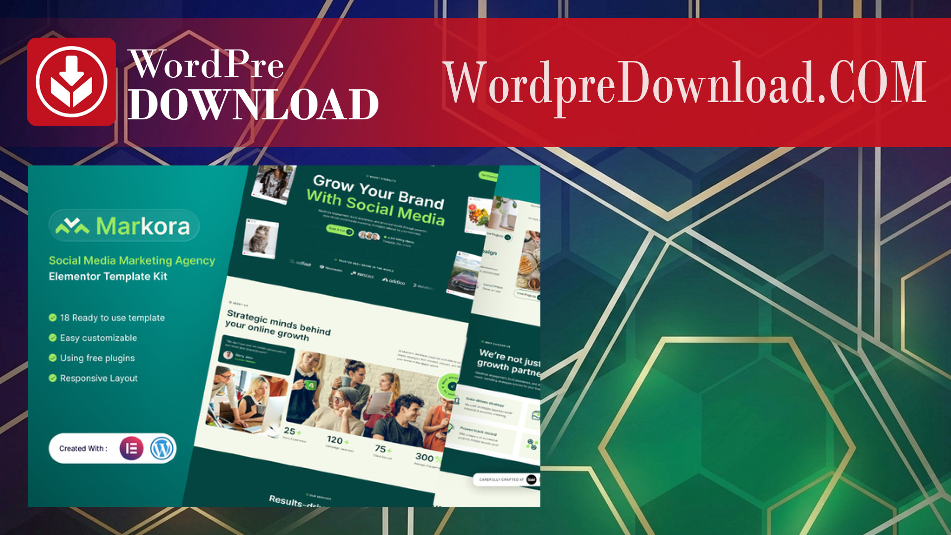 Markora – Social Media Marketing Agency Elementor Template Kit – WordpreDownload.COM