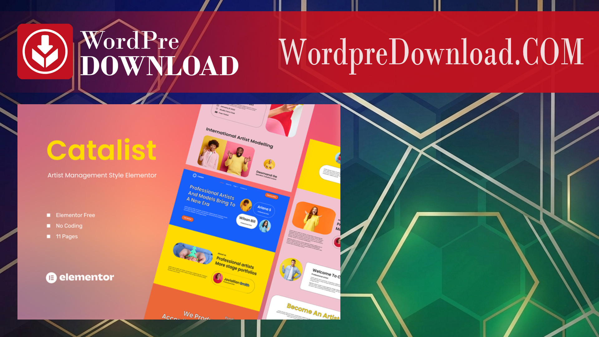 Catalist – Artist Management Elementor Template Kit – Wordpredownload.com