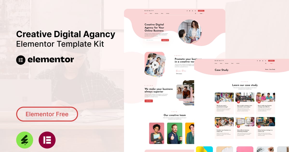 Digimity – Creative Digital Agancy Elementor Template Kit – Wordpredownload.com
