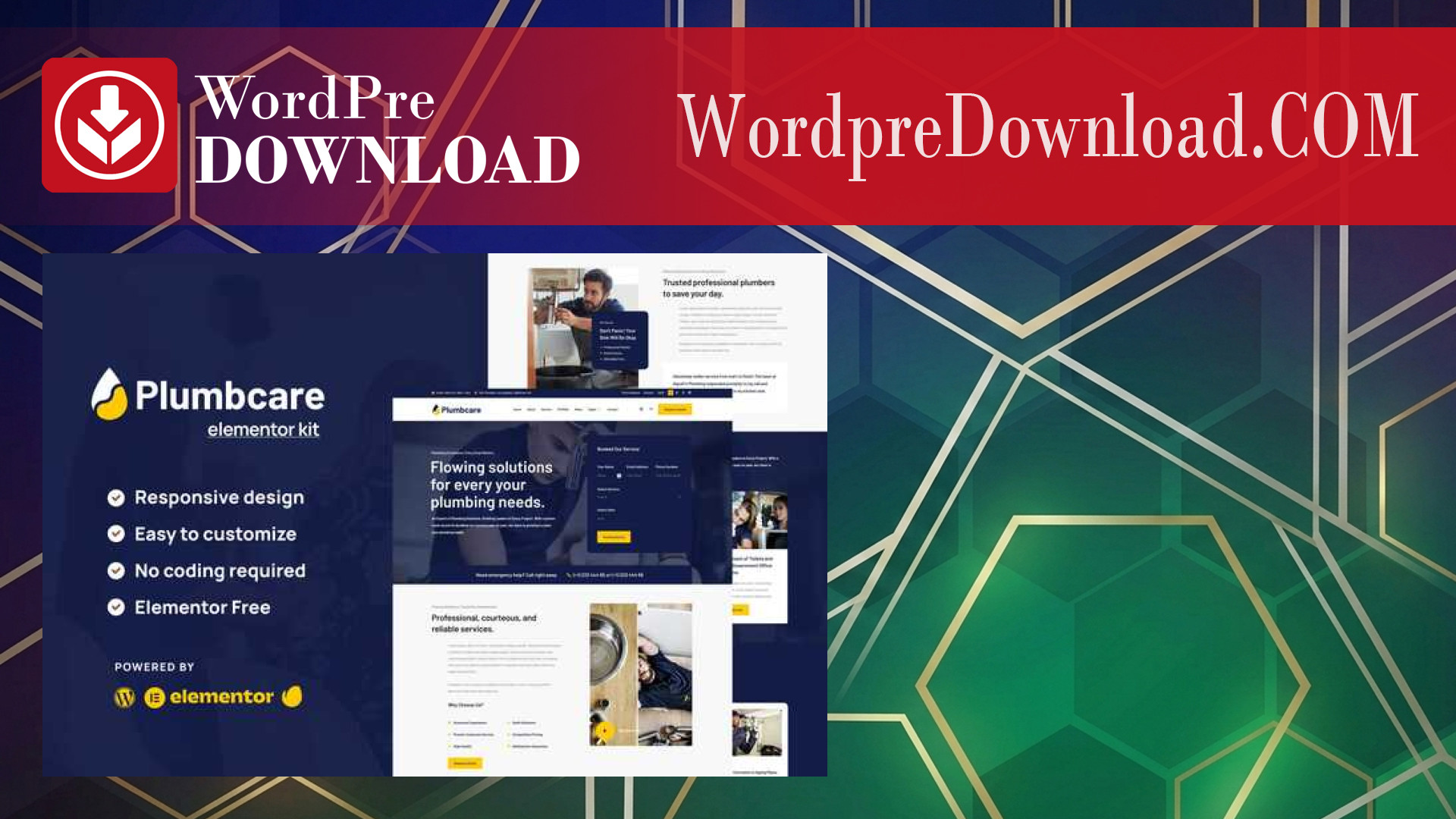 PlumbCare – Plumbing Service Elementor Template Kit – WordpreDownload.COM