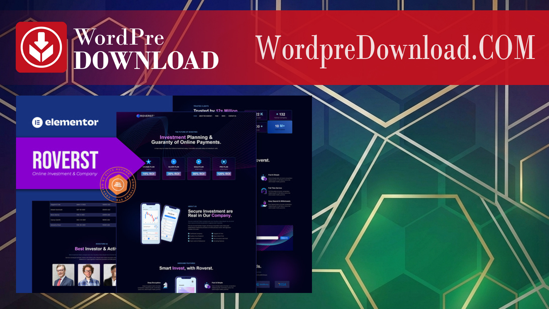Roverst – Online Investment & Company Elementor Template Kit – WordpreDownload.COM